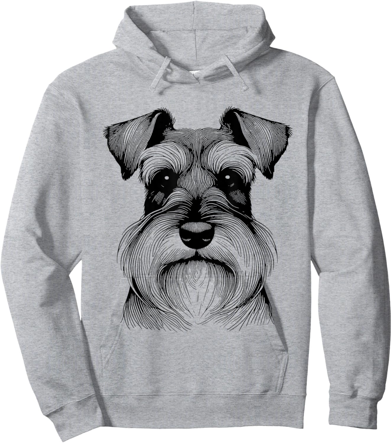 Dog Fingerprint - Miniature Schnauzer Dad Mom Hoodie - Hoodie | Ash
