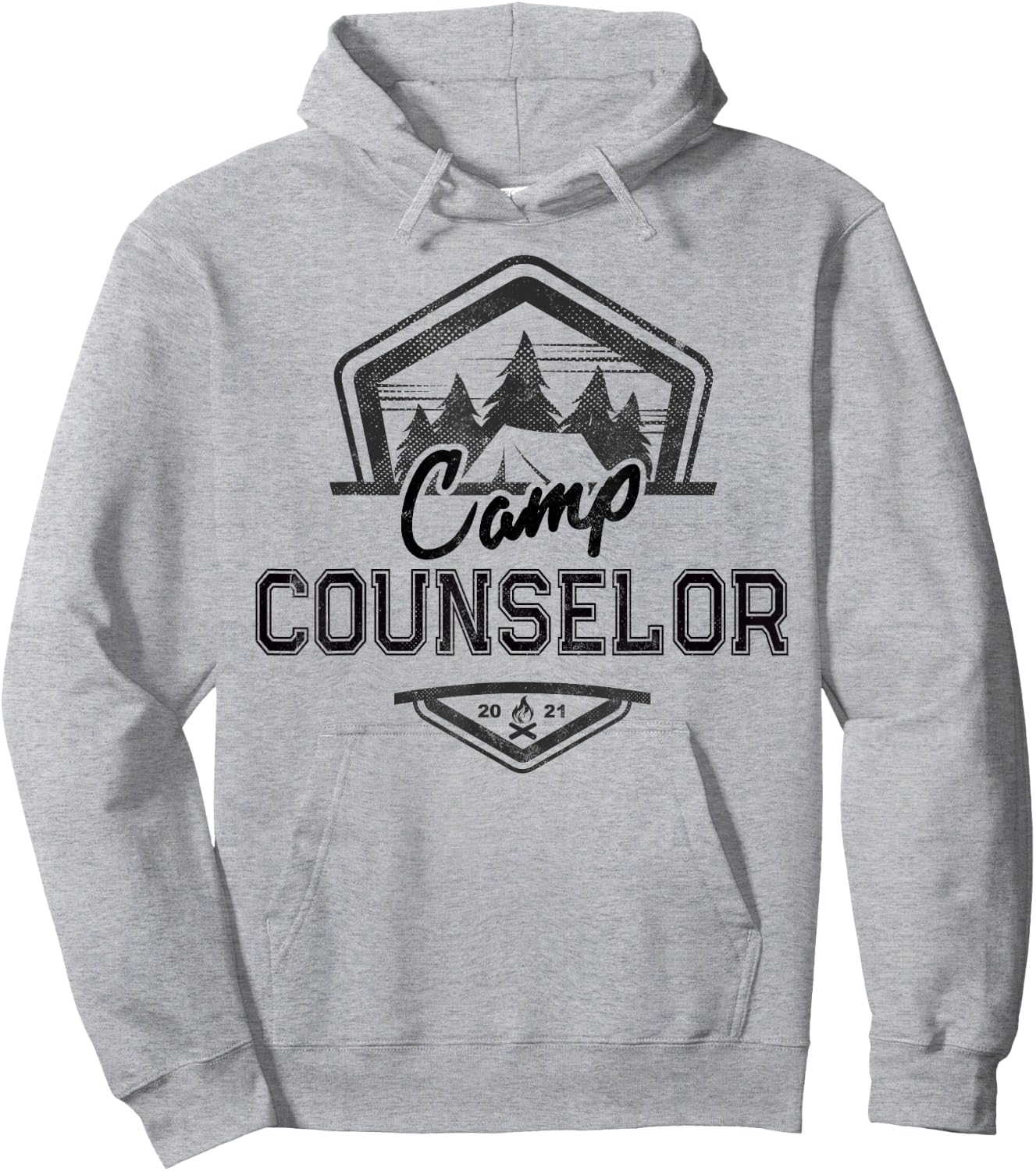 Vintage CAMP COUNSELOR Campground King Crew Teacher Squad Men Women Hoodie - Hoodie | Ash