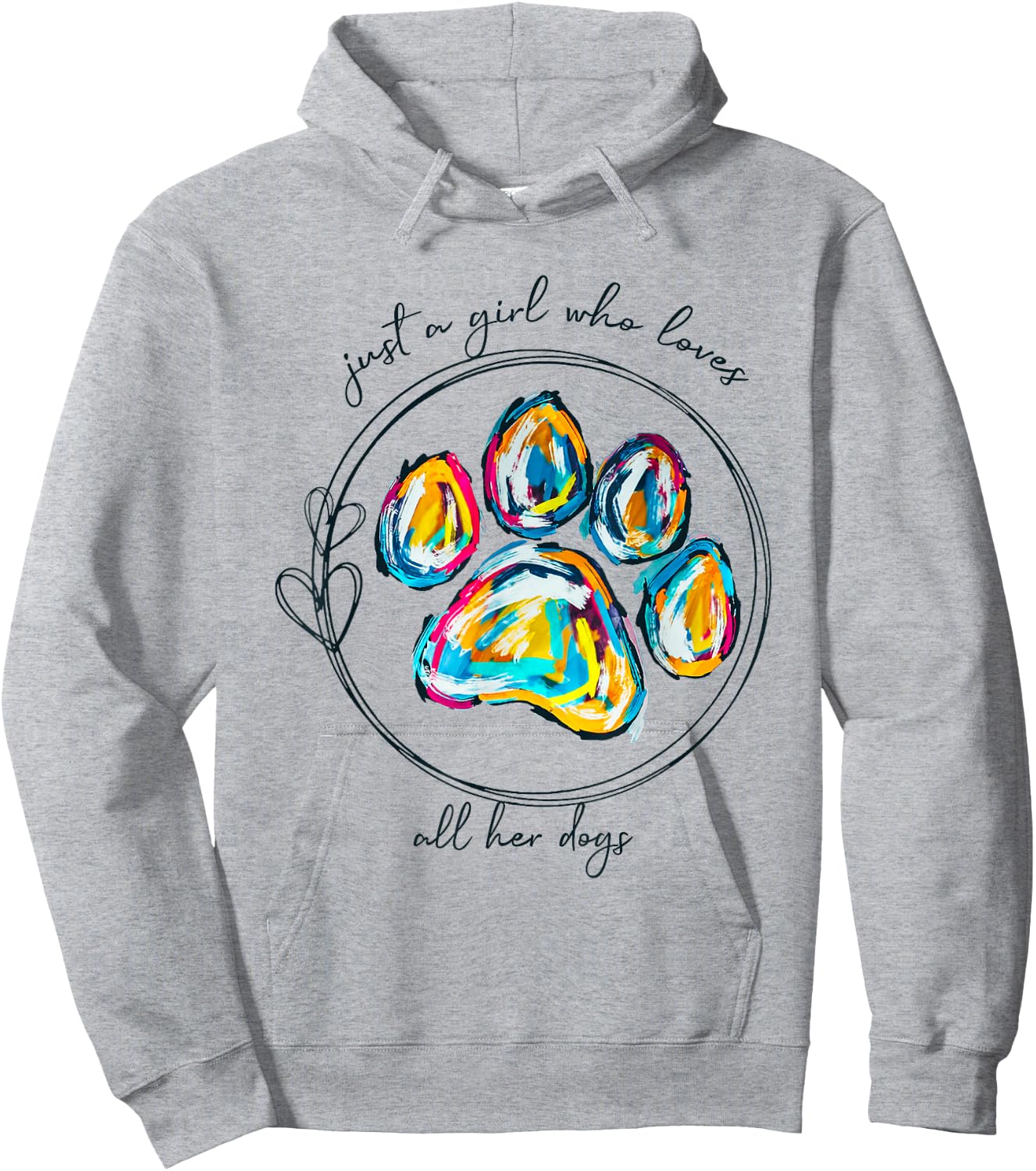 Just A Girl Who Loves All Her Dogs Puppy Lover Hoodie - Hoodie | Ash