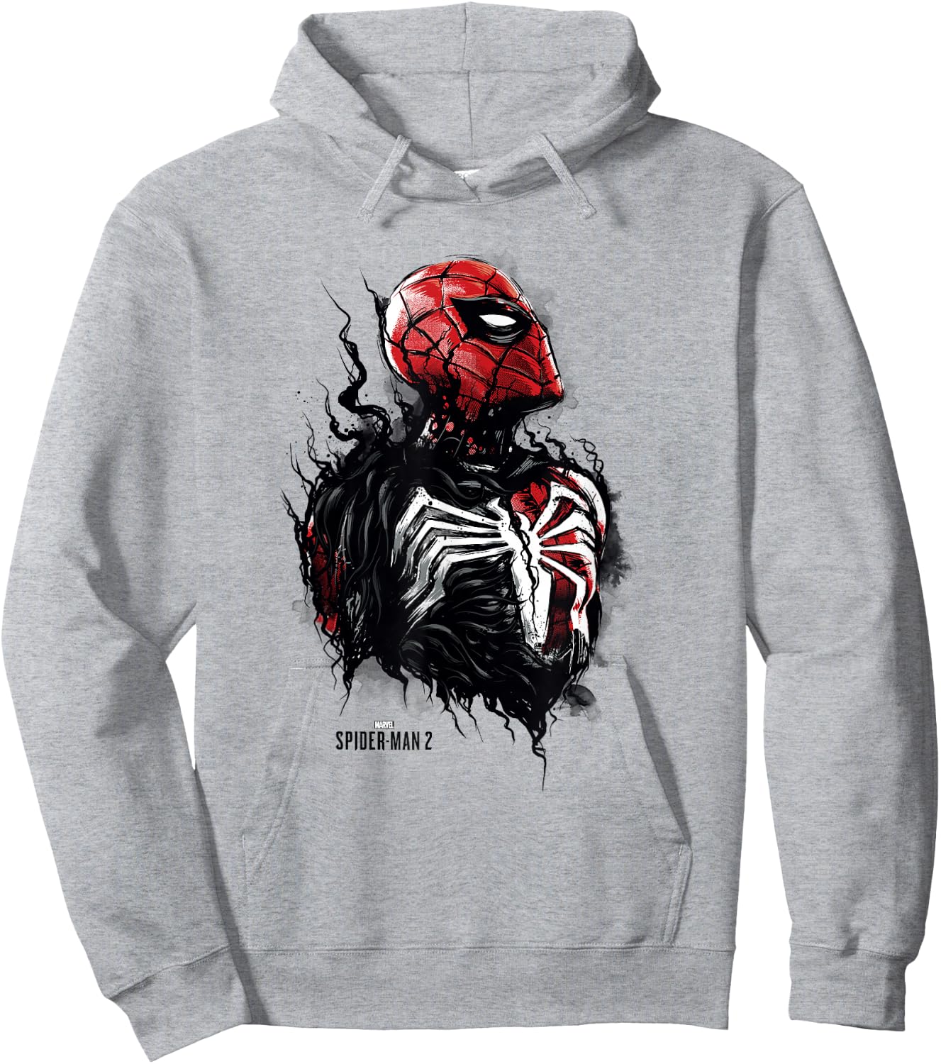 Marvel Spider-Man 2 Black Suit Peter Parker Overtaking Hoodie - Hoodie | Ash