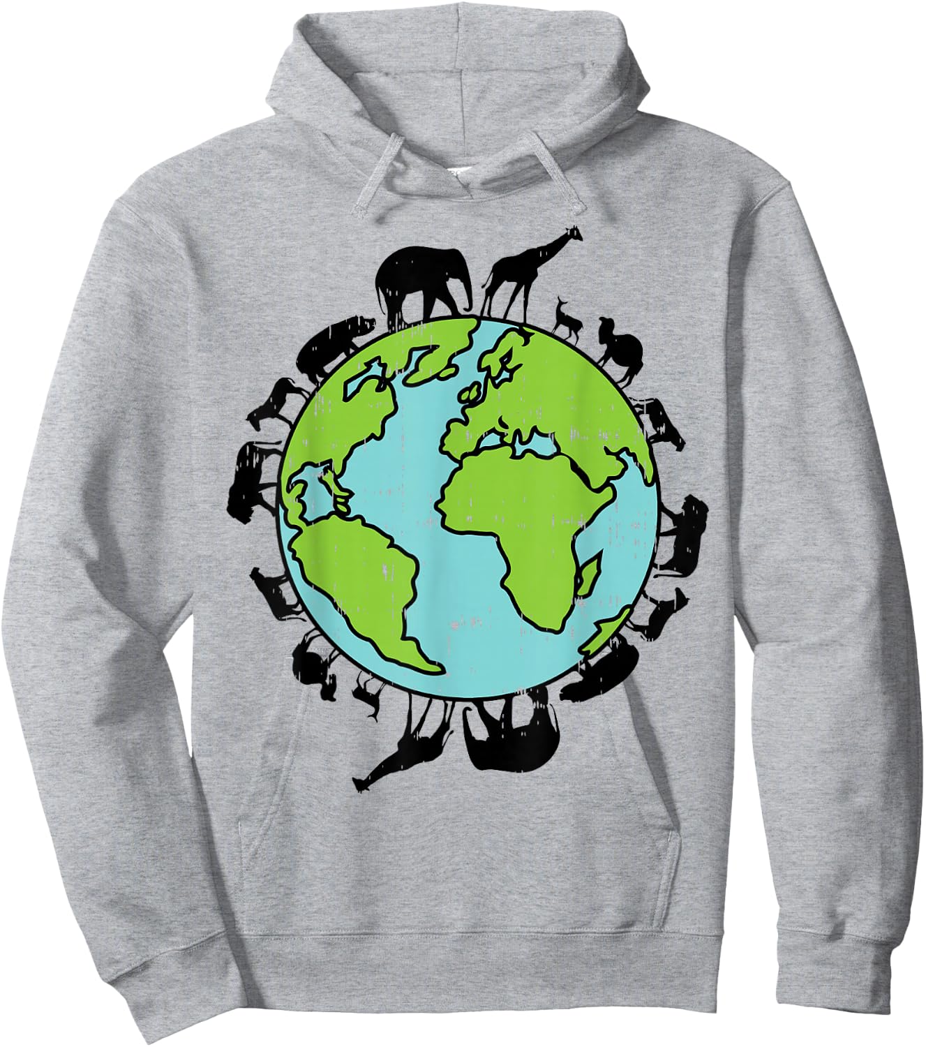 Earth Animals Wildlife Conservation Environmentalist Gift Hoodie - Hoodie | Ash