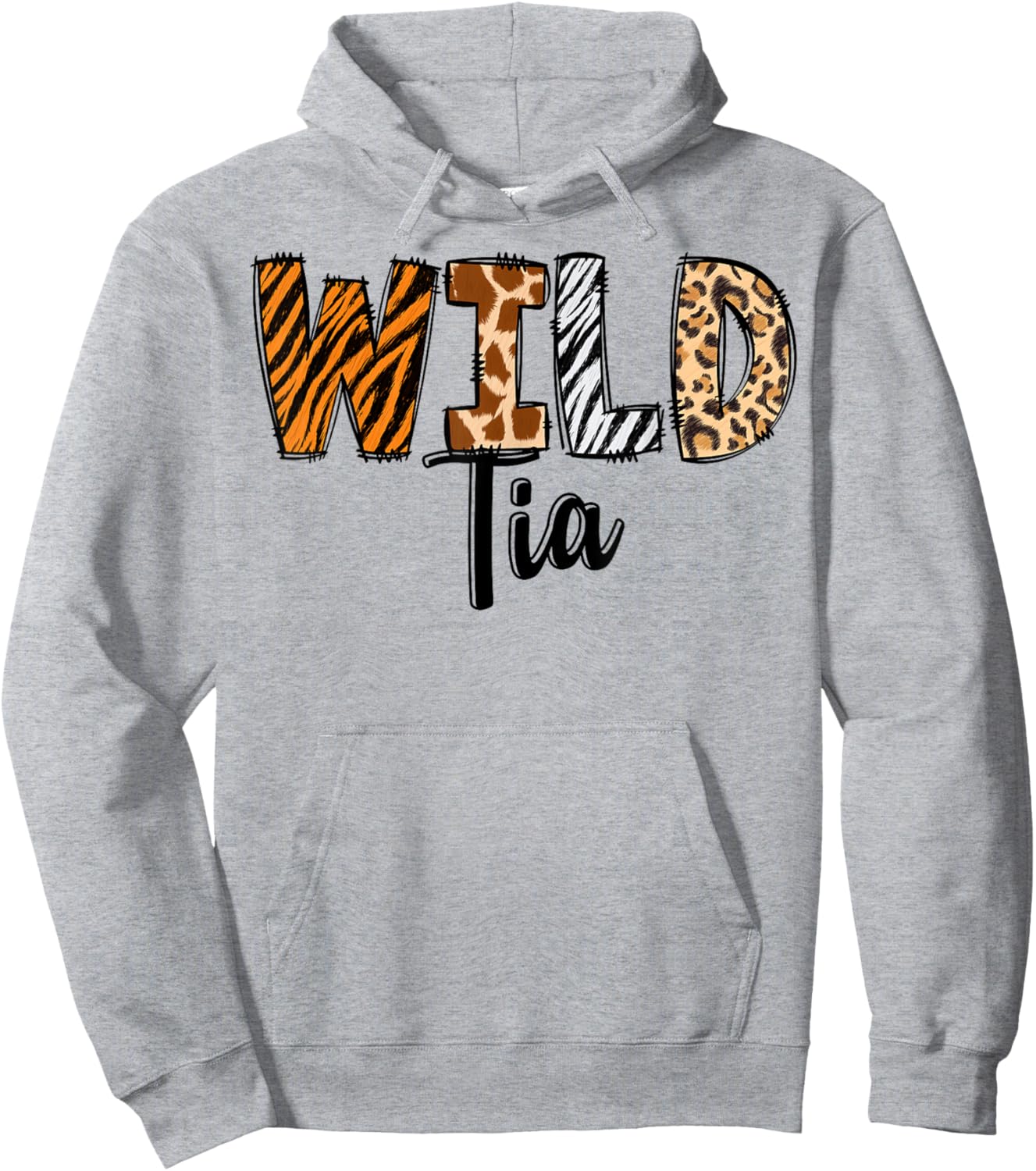 Wild Tia Zoo Born Two Be Wild B-day Safari Jungle Animal Hoodie - Hoodie | Ash