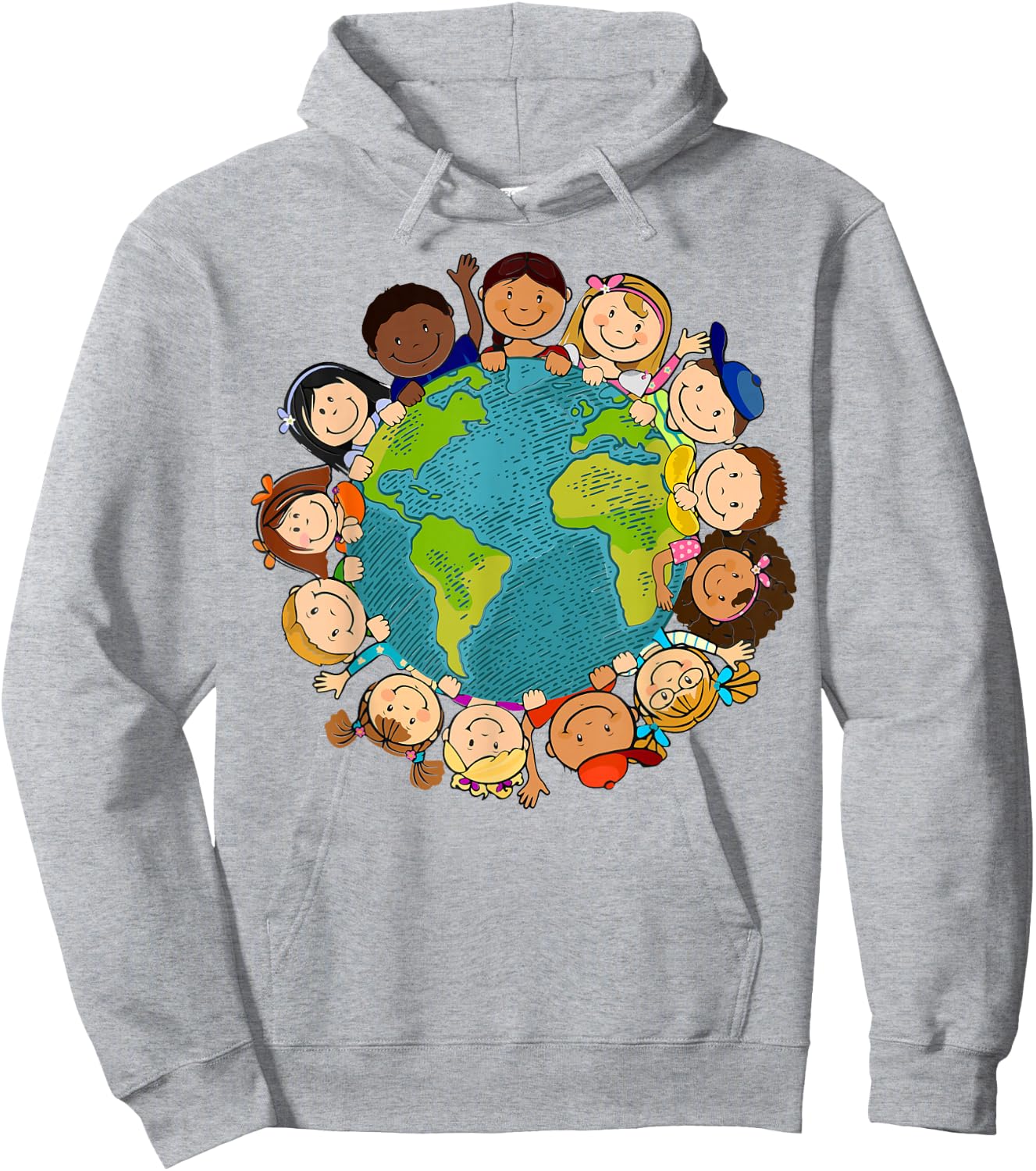 Earth Day Kids Toddler Teacher Cute Earth Hoodie - Hoodie | Ash