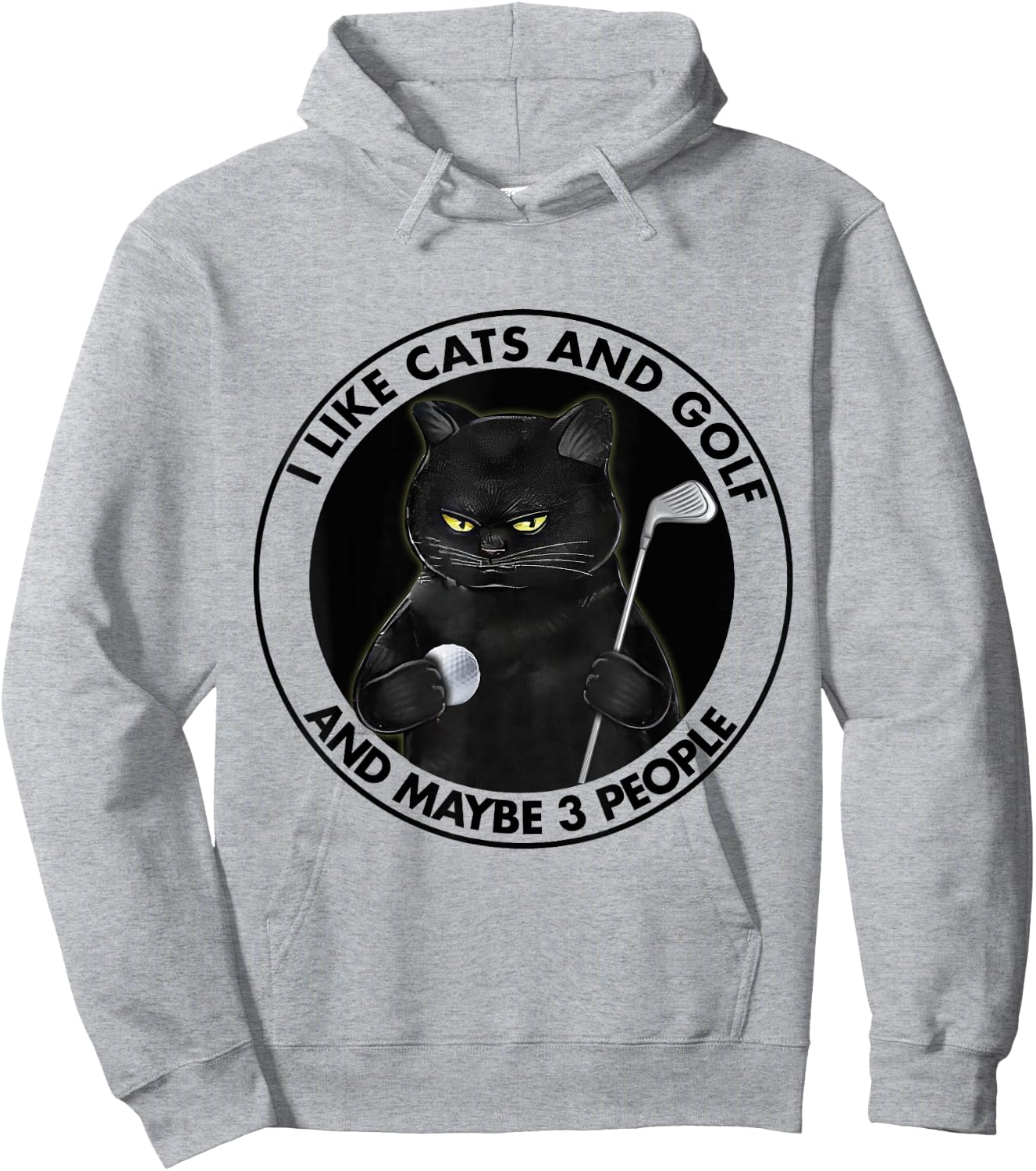 I Like Cats And Golf And Maybe 3 People Golfing Lovers Hoodie - Hoodie | Ash
