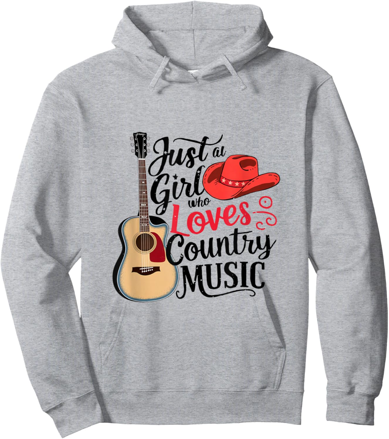 Just A Girl who Loves Country Music Cowboy Hoodie - Hoodie | Ash