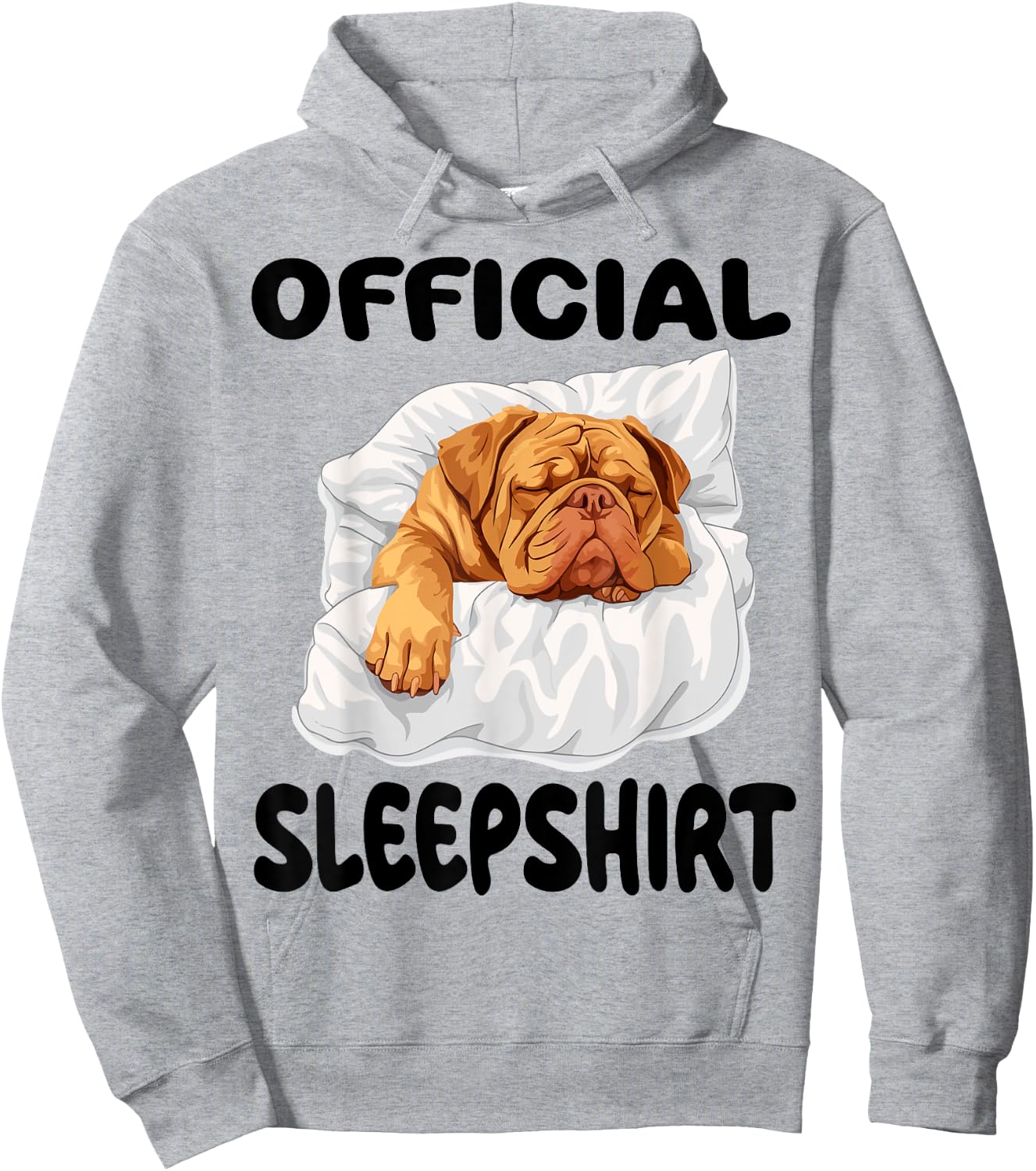 Dogue De Bordeaux Dog Official Sleepshirt Pajamas Nightgown Hoodie - Hoodie | Ash