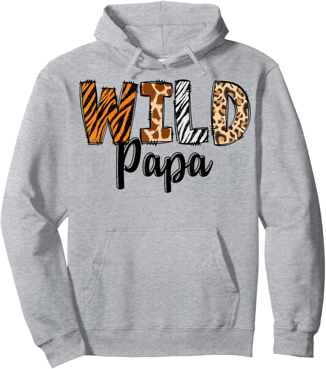 Wild Papa Zoo Born Two Be Wild B-day Safari Jungle Animal Hoodie - Hoodie | Ash