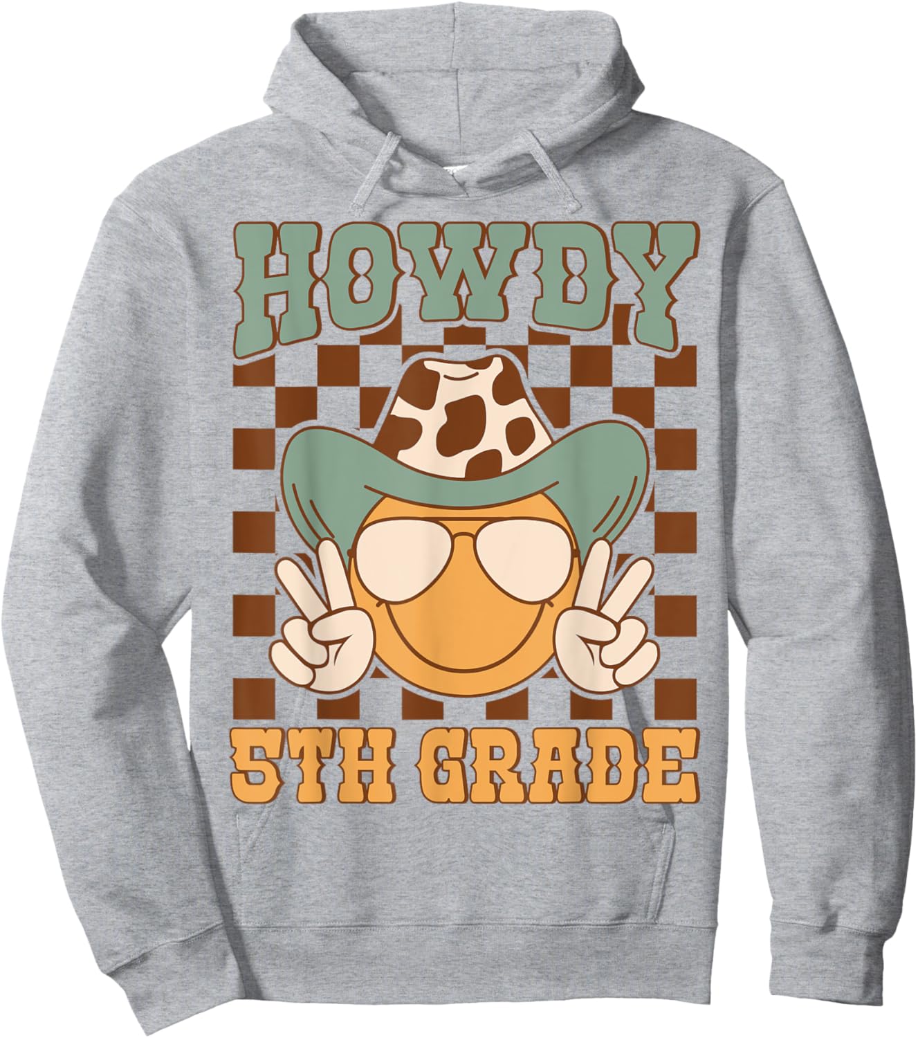 Howdy 5th Grade Teacher Western Back To School Fifth Grade Hoodie - Hoodie | Ash