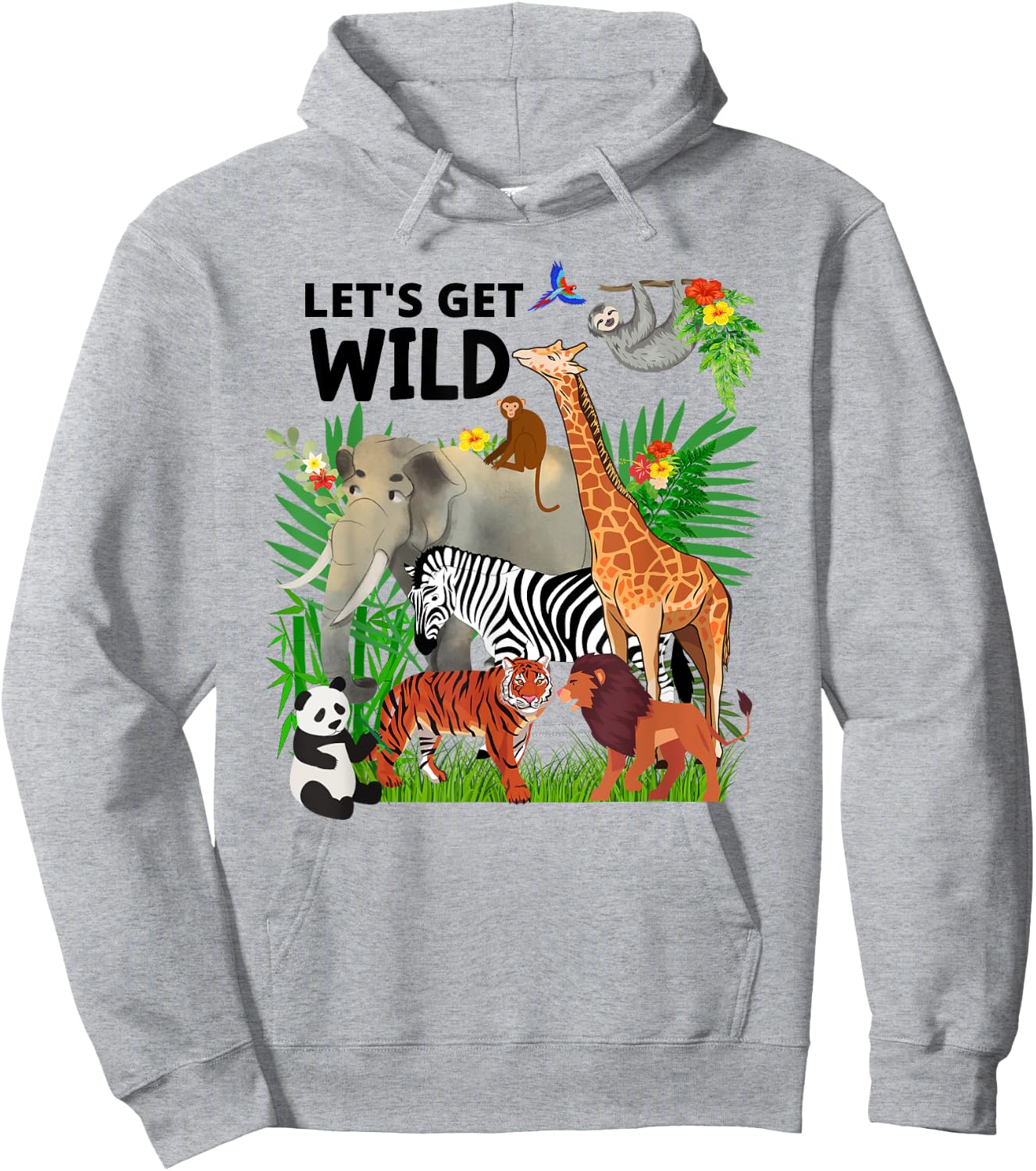 Zoo Animals Wildlife Birthday Party A Day At The Zoo Safari Hoodie - Hoodie | Ash