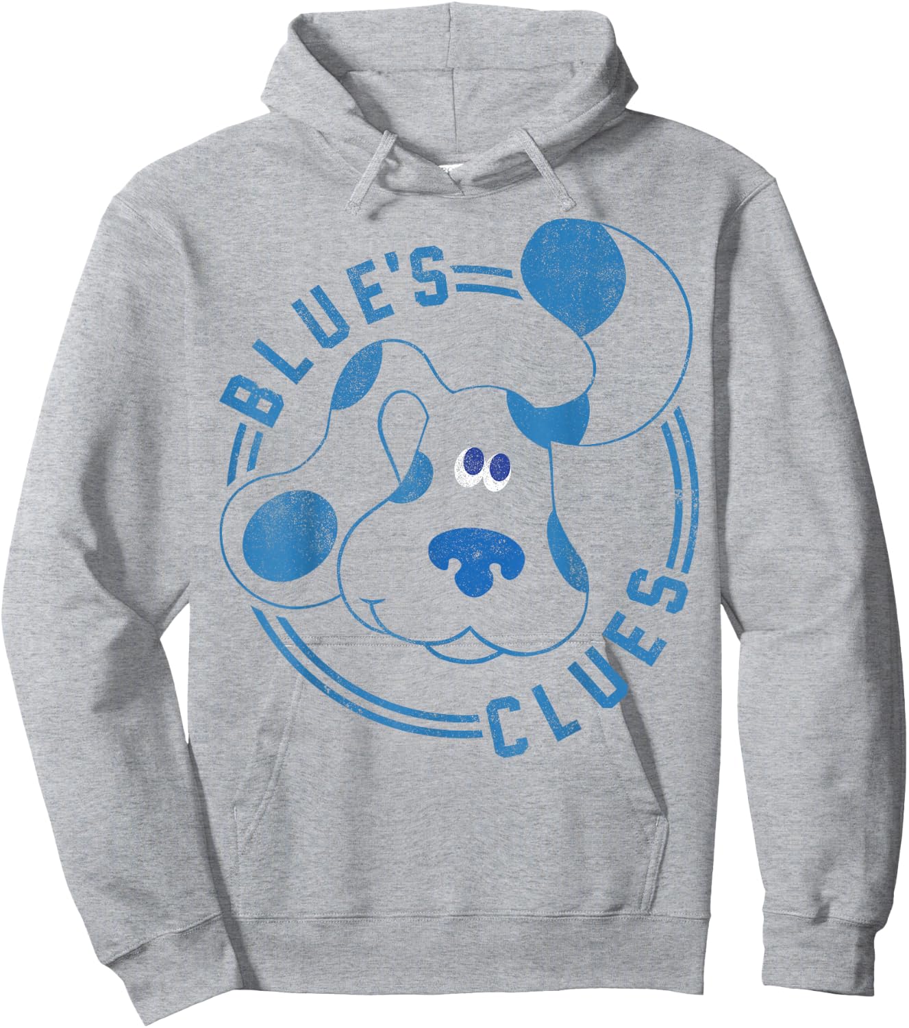 Blue's Clues Blue Big Face Portrait Hoodie - Hoodie | Ash