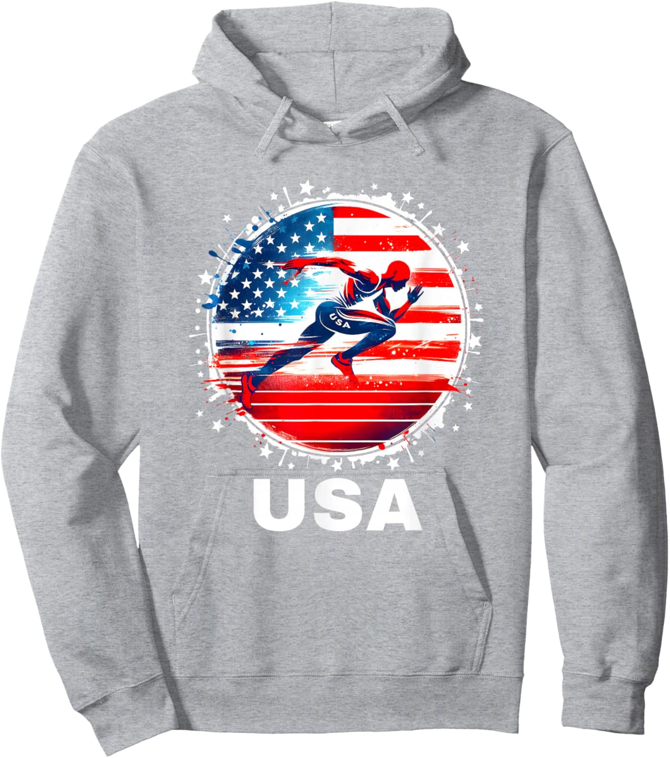 USA Team Track and Field Shirt Women Kids Track Hoodie - Hoodie | Ash