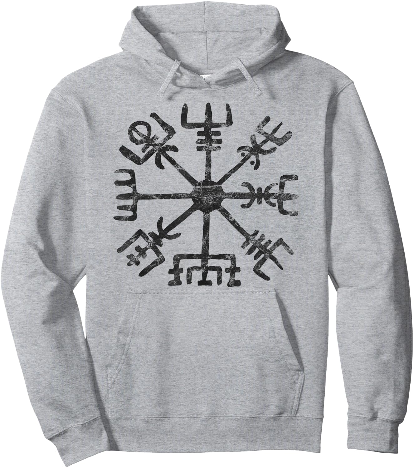 Vegvisir Viking Compass Rune Protection Symbol Celtic Nordic Hoodie - Hoodie | Ash