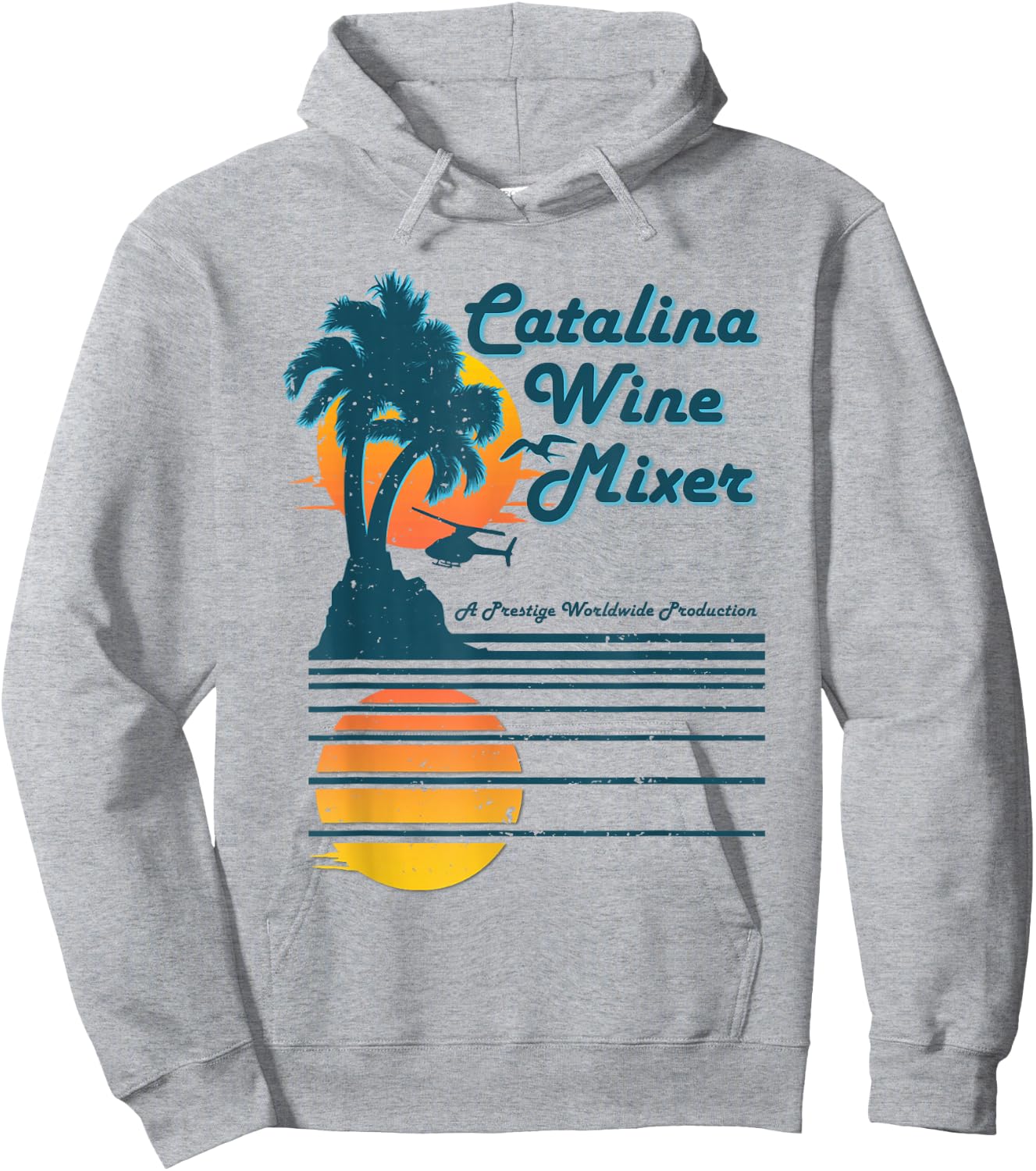 Mixer Catalina Wine Palm and Beach Shirt Hoodie - Hoodie | Ash