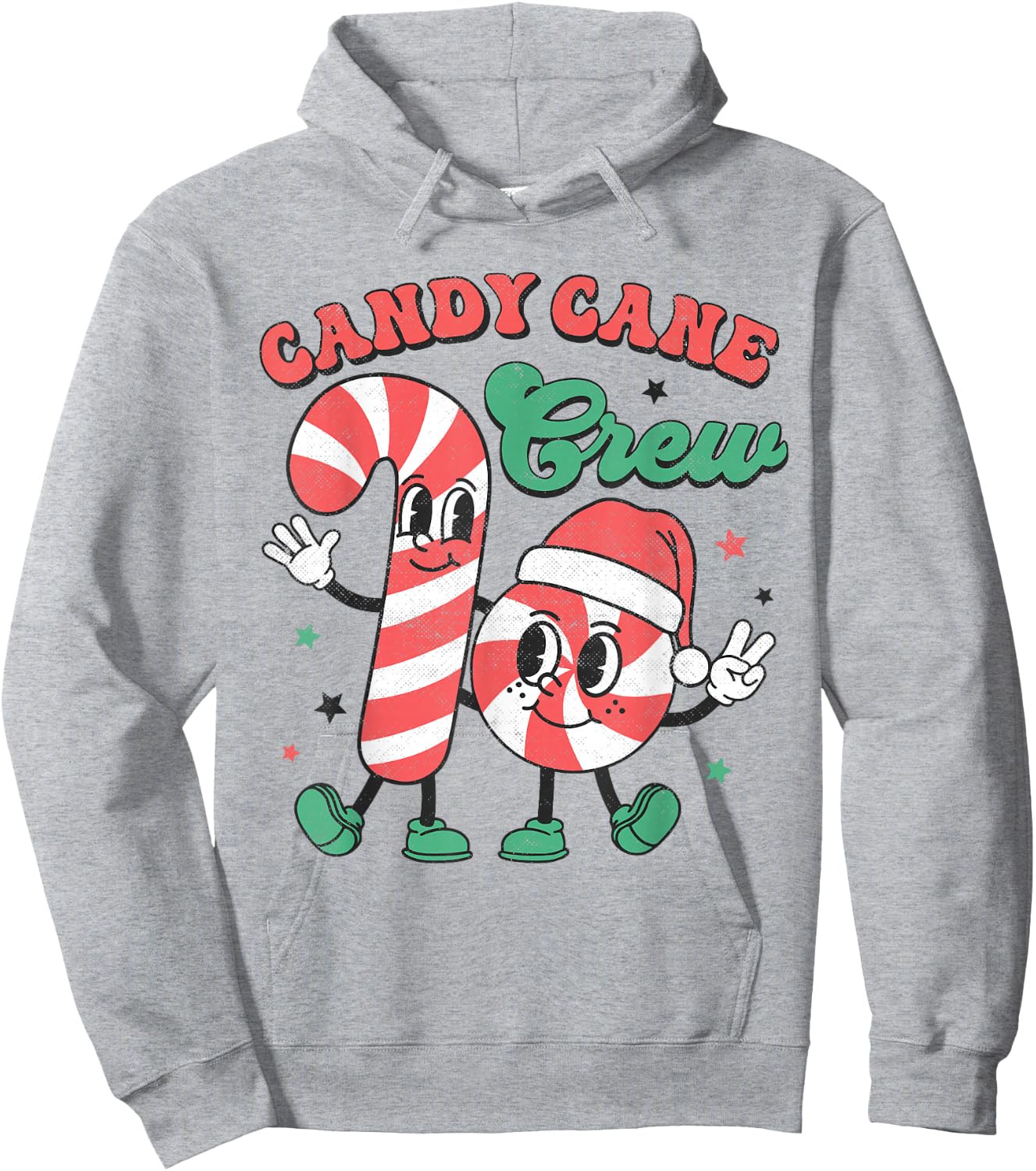 Candy Cane Crew Christmas Xmas Love Candy Boys Girls Kids Hoodie - Hoodie | Ash