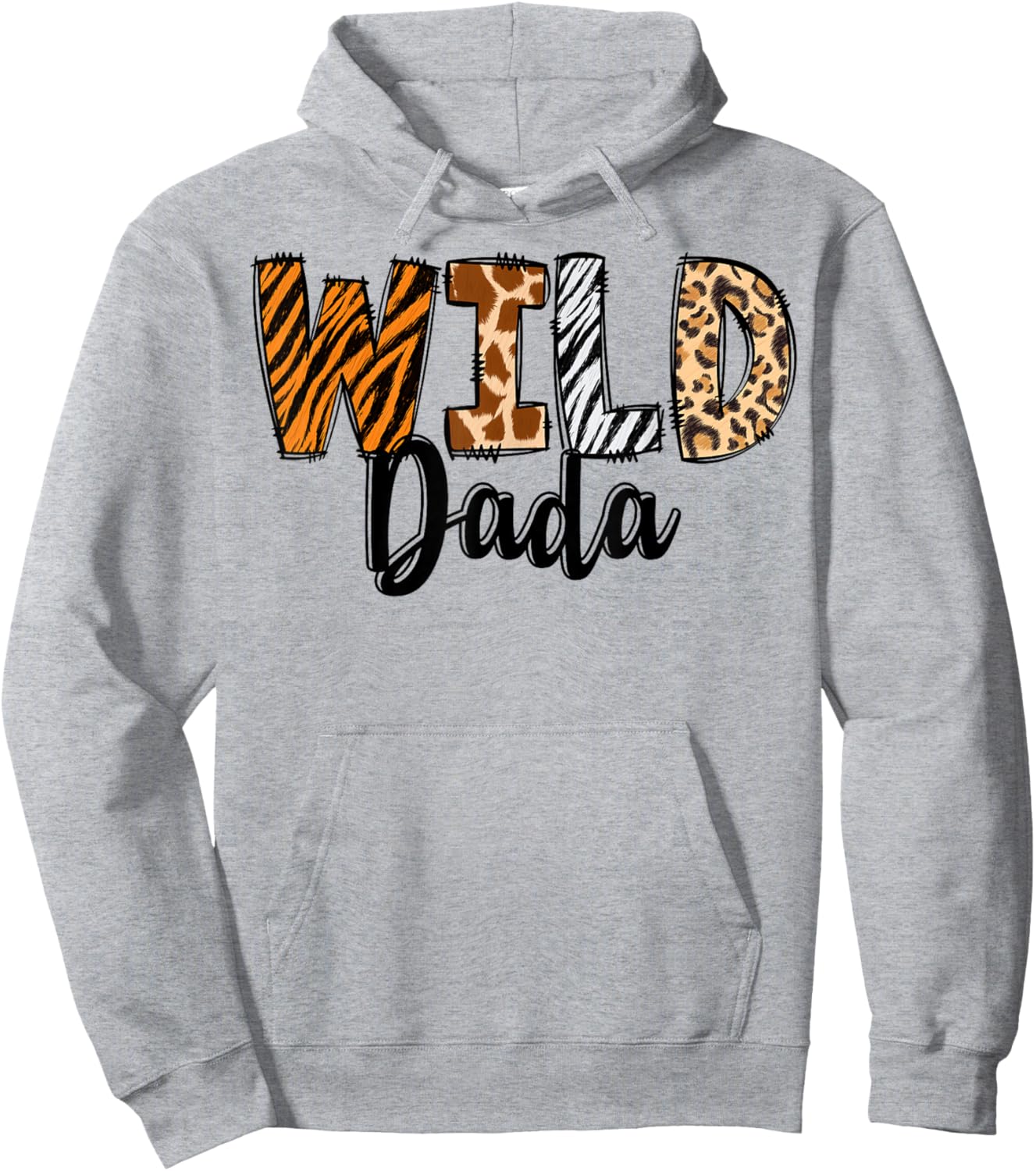 Wild Dada Zoo Born Two Be Wild B-day Safari Jungle Animal Hoodie - Hoodie | Ash