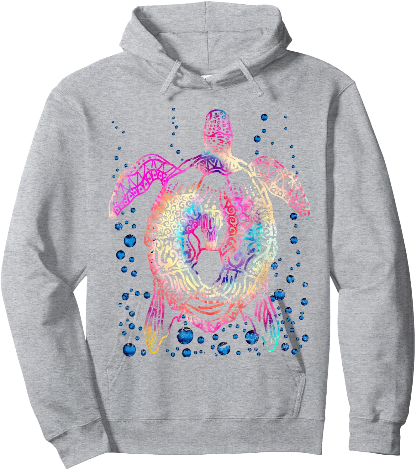 Ocean Animal Tie Dye Tribal Sea Animal Maori Turtle Hoodie - Hoodie | Ash