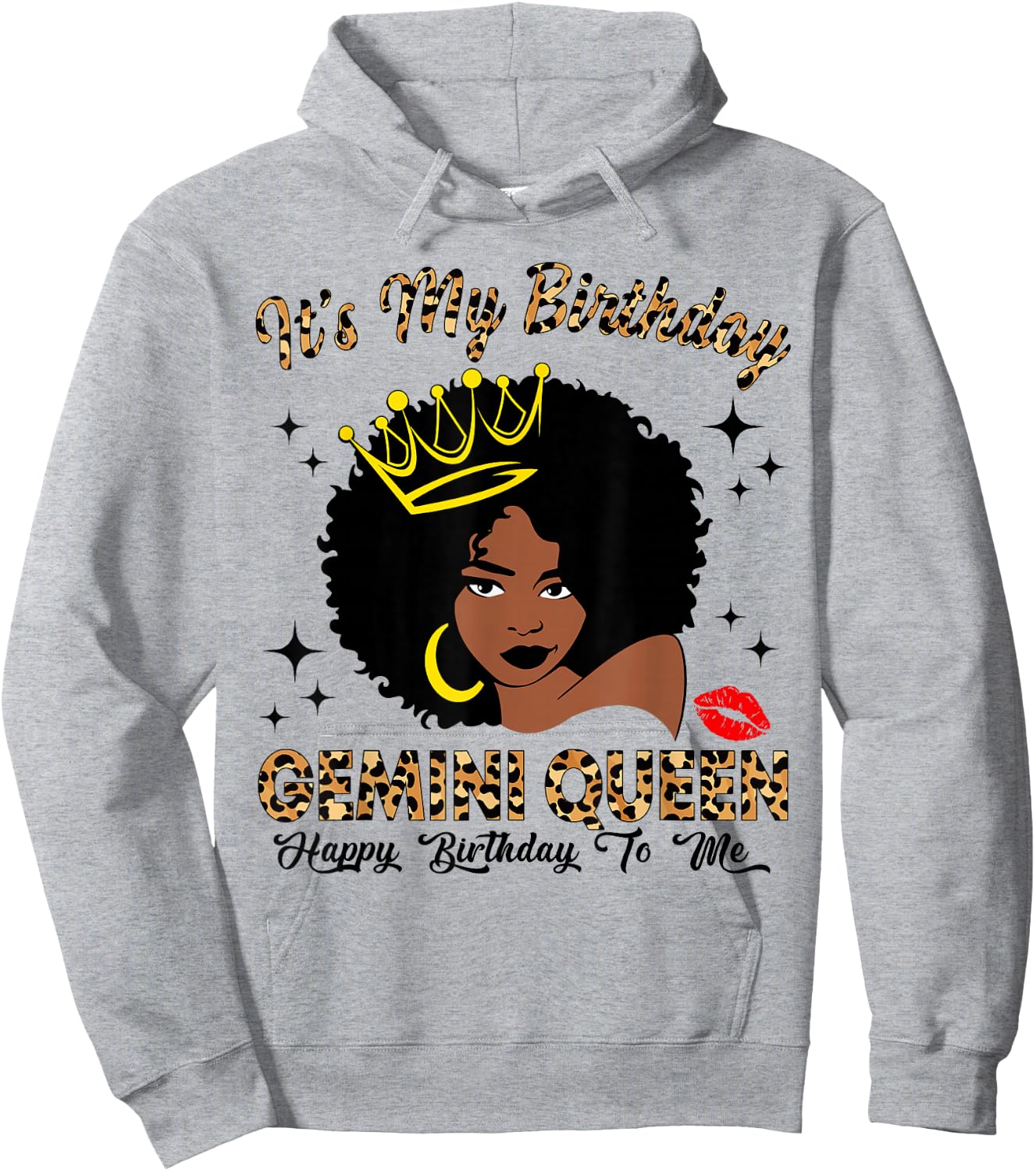 It's My Birthday Gemini Queen African American Women Hoodie - Hoodie | Ash