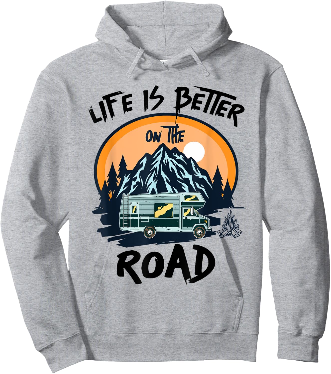 Life is Better on the Road Men, Women, Boys and Girls Travel Hoodie - Hoodie | Ash