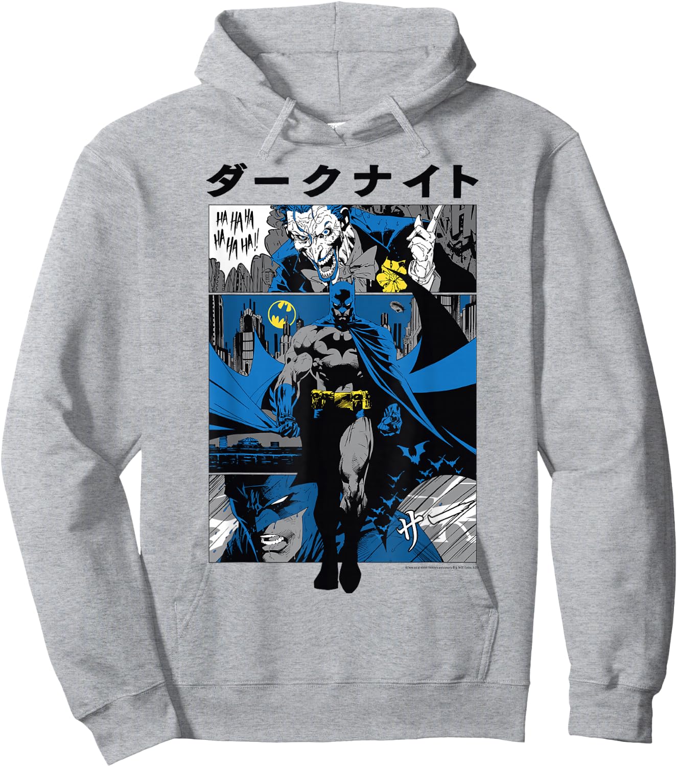 DC Comics Batman Kanji Comic Panels Hoodie - Hoodie | Ash