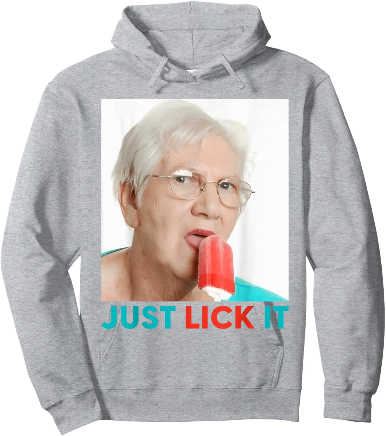 Grandma Just Lick It. Grandma Licks Ice Cream Meme Ice Lovers Summer Hoodie - Hoodie | Ash
