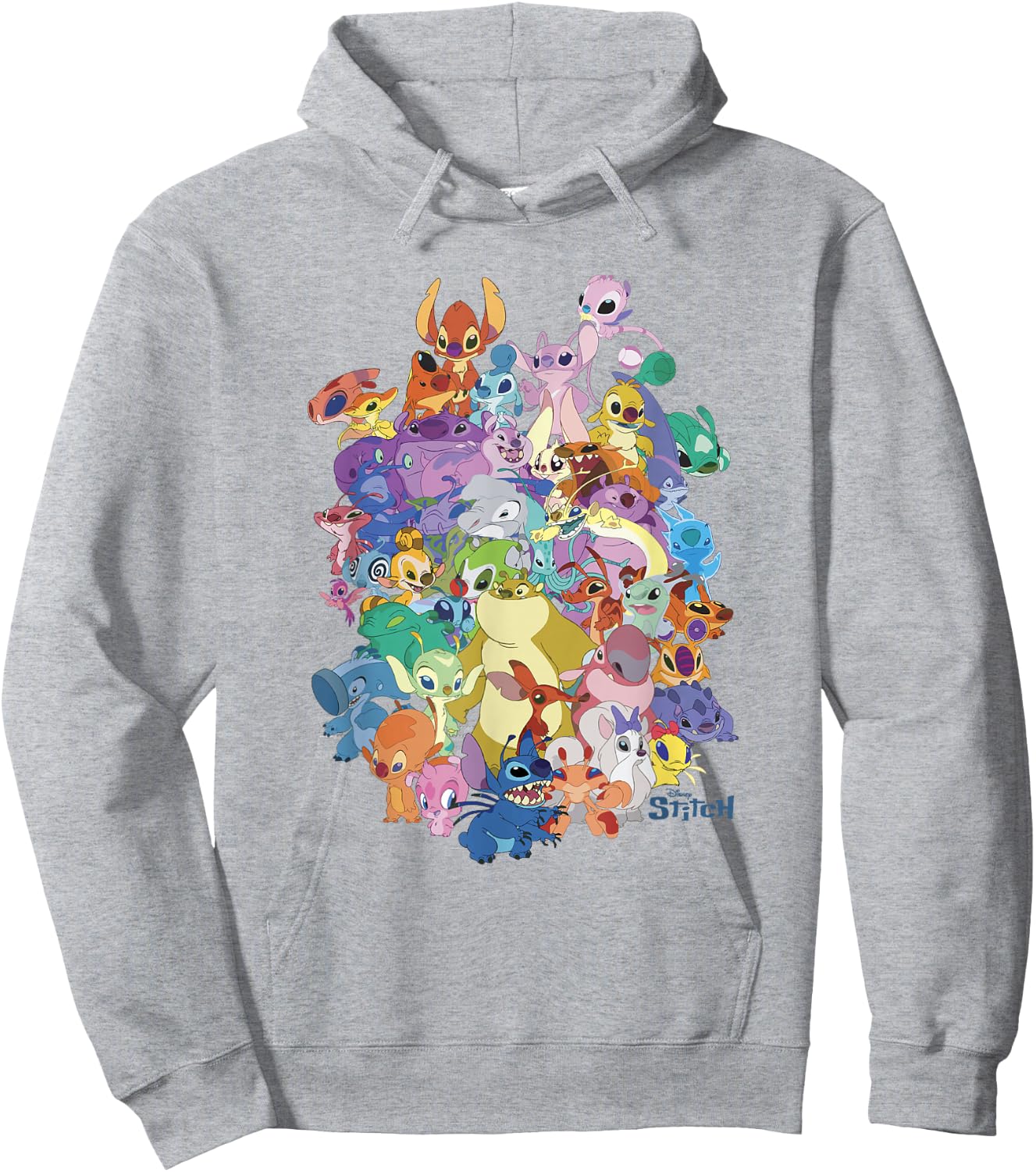 Disney Lilo & Stitch The Experiments Mashup Portrait Hoodie - Hoodie | Ash