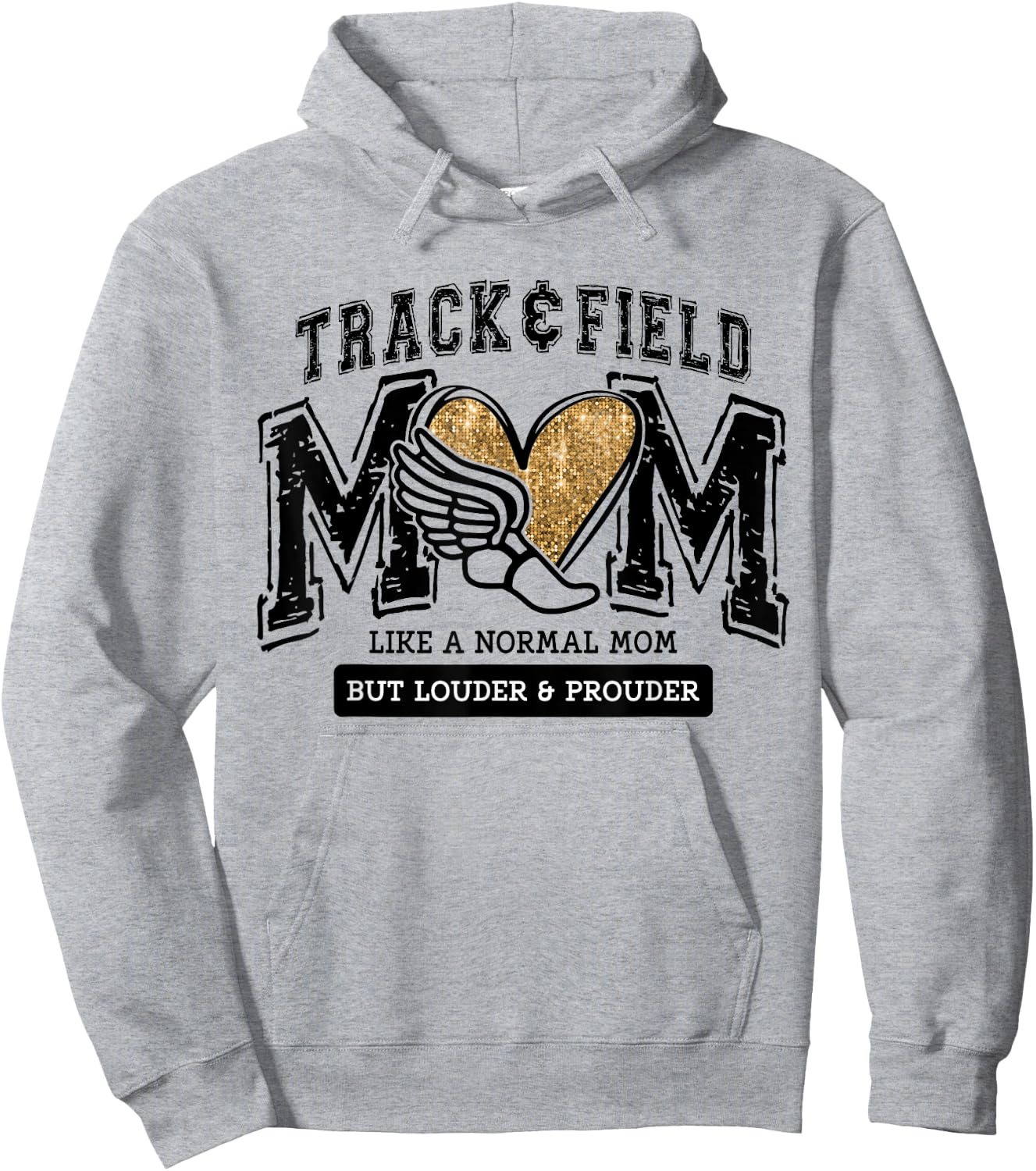 Loud Proud Track Mom Runner Track And Field Mama Hoodie - Hoodie | Ash