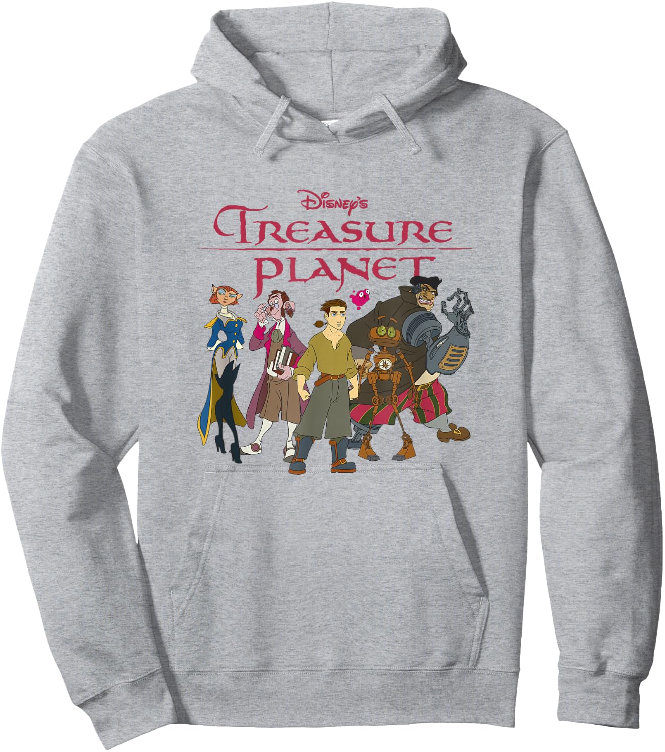 Disney Treasure Planet Vintage Movie Poster Group Shot Hoodie - Hoodie | Ash