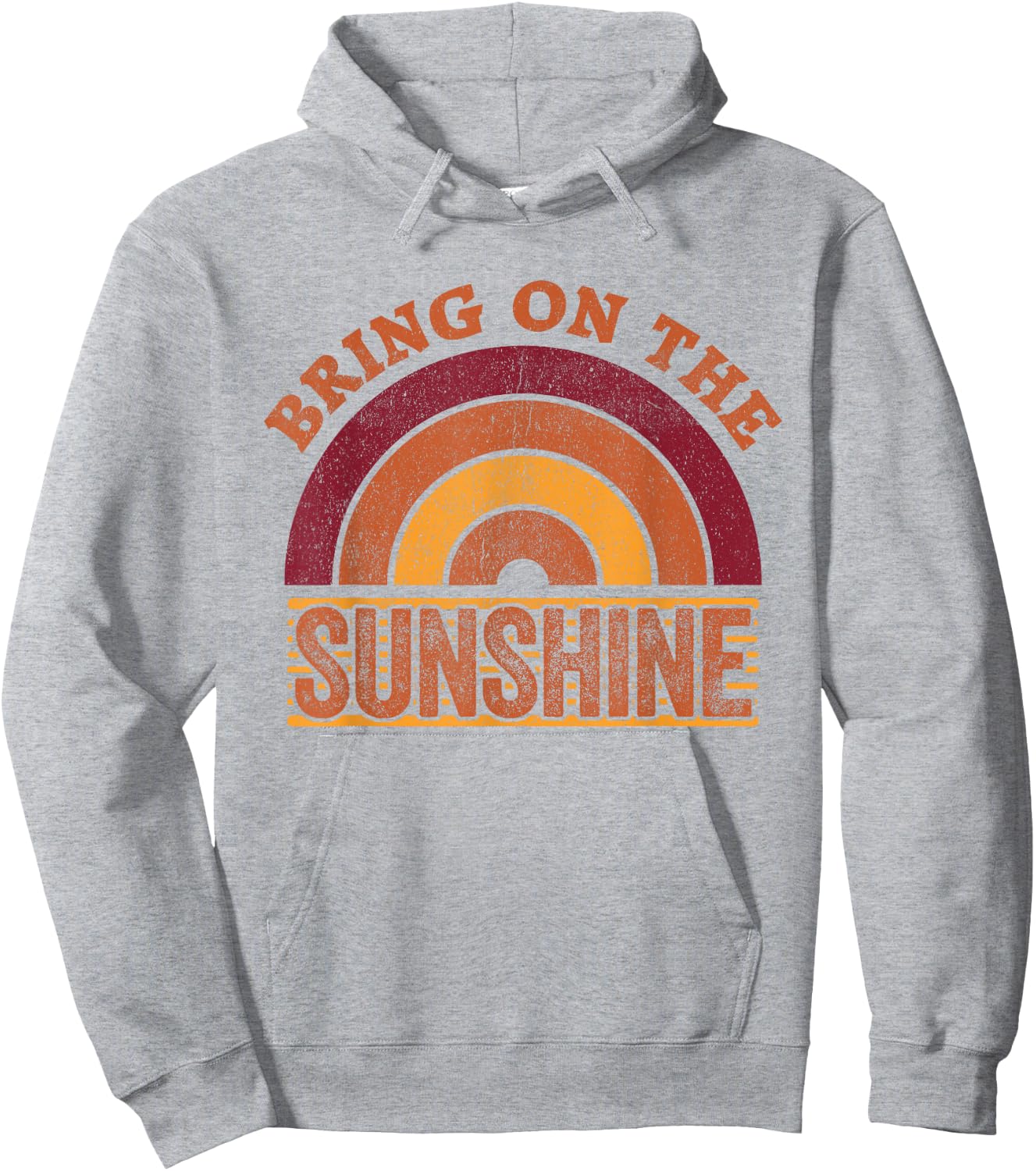 Bring On The Sunshine Shirt Vintage Rainbow Retro Sunshine Hoodie - Hoodie | Ash
