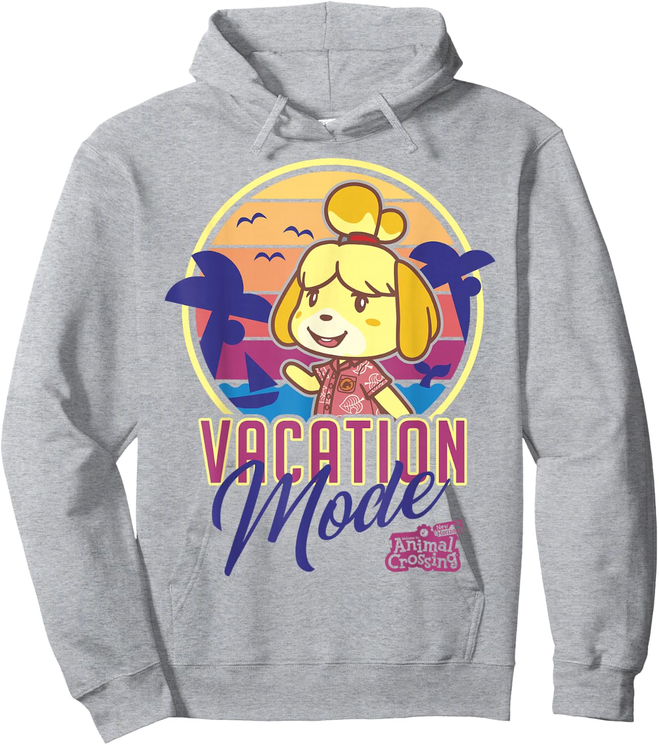 Animal Crossing: New Horizons Isabelle Vacation Mode Vintage Hoodie - Hoodie | Ash