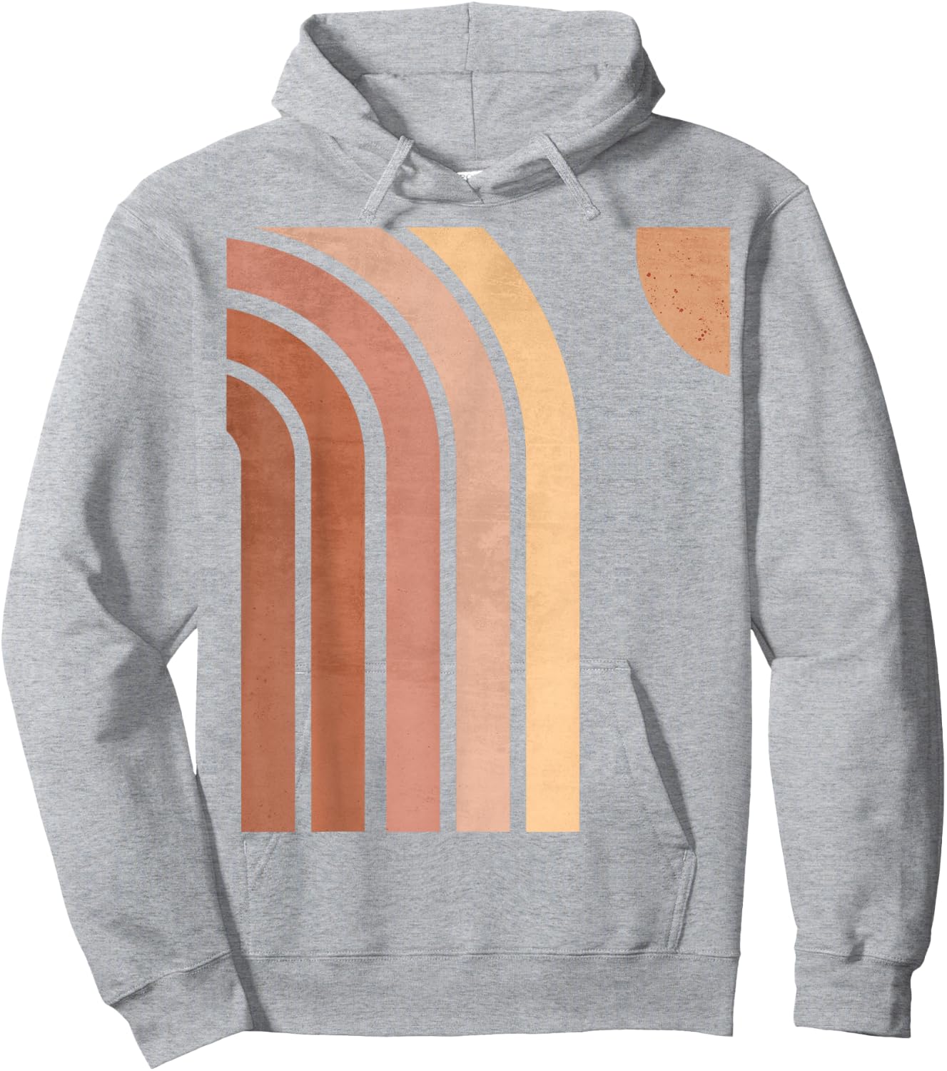 Bohemian Rainbow Art Abstract | Neutral Rainbow Colors Hoodie - Hoodie | Ash