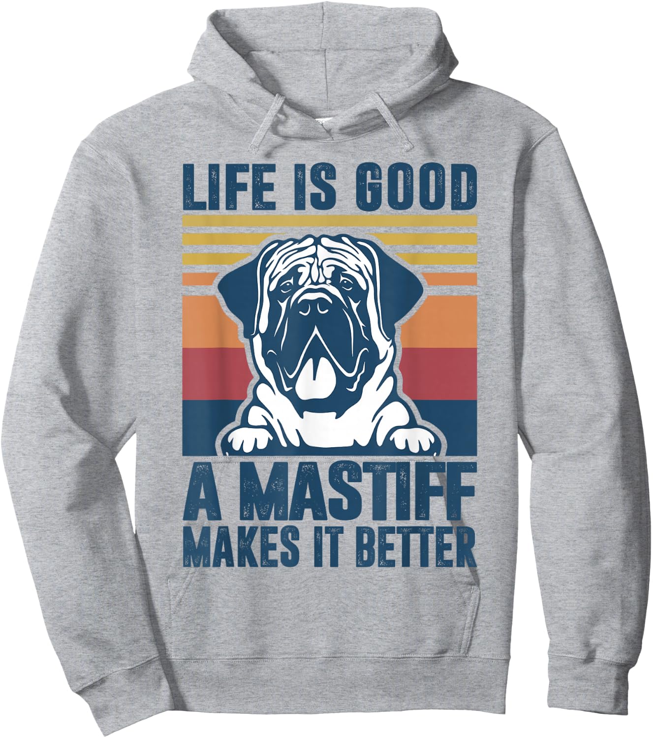 English Mastiff Gifts Men Mastiff Dog Dad Dog Mom Hoodie - Hoodie | Ash