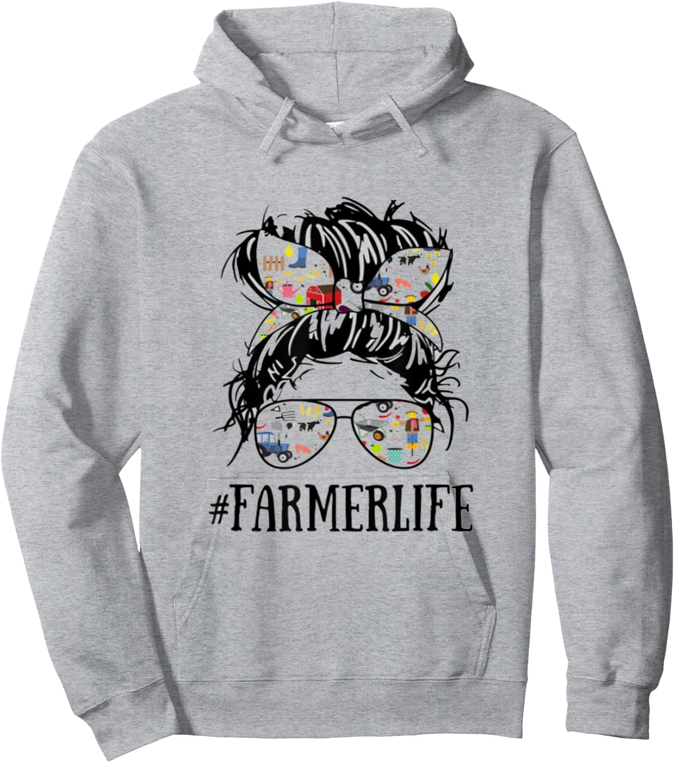 Farmers and Farming lovers gift Women's Farm Life Farmer Life For Farmer Girl Farming Hoodie - Hoodie | Ash