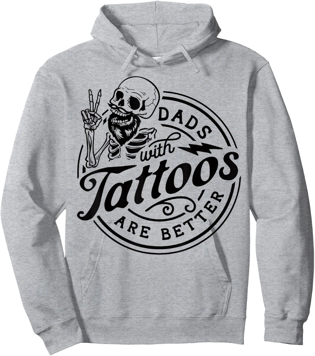 Dads With Tattoos Are Better Men Gift Funny Fathers Day Hoodie - Hoodie | Ash