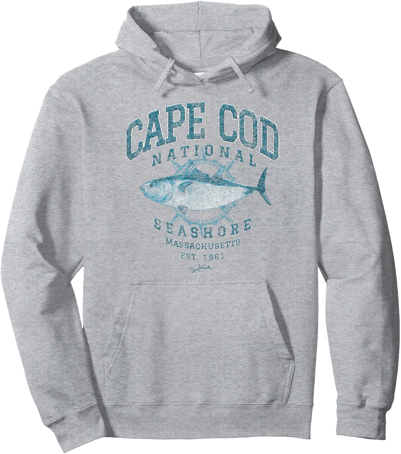 JCombs: Cape Cod National Seashore, MA, Bluefin Tuna Hoodie - Hoodie | Ash