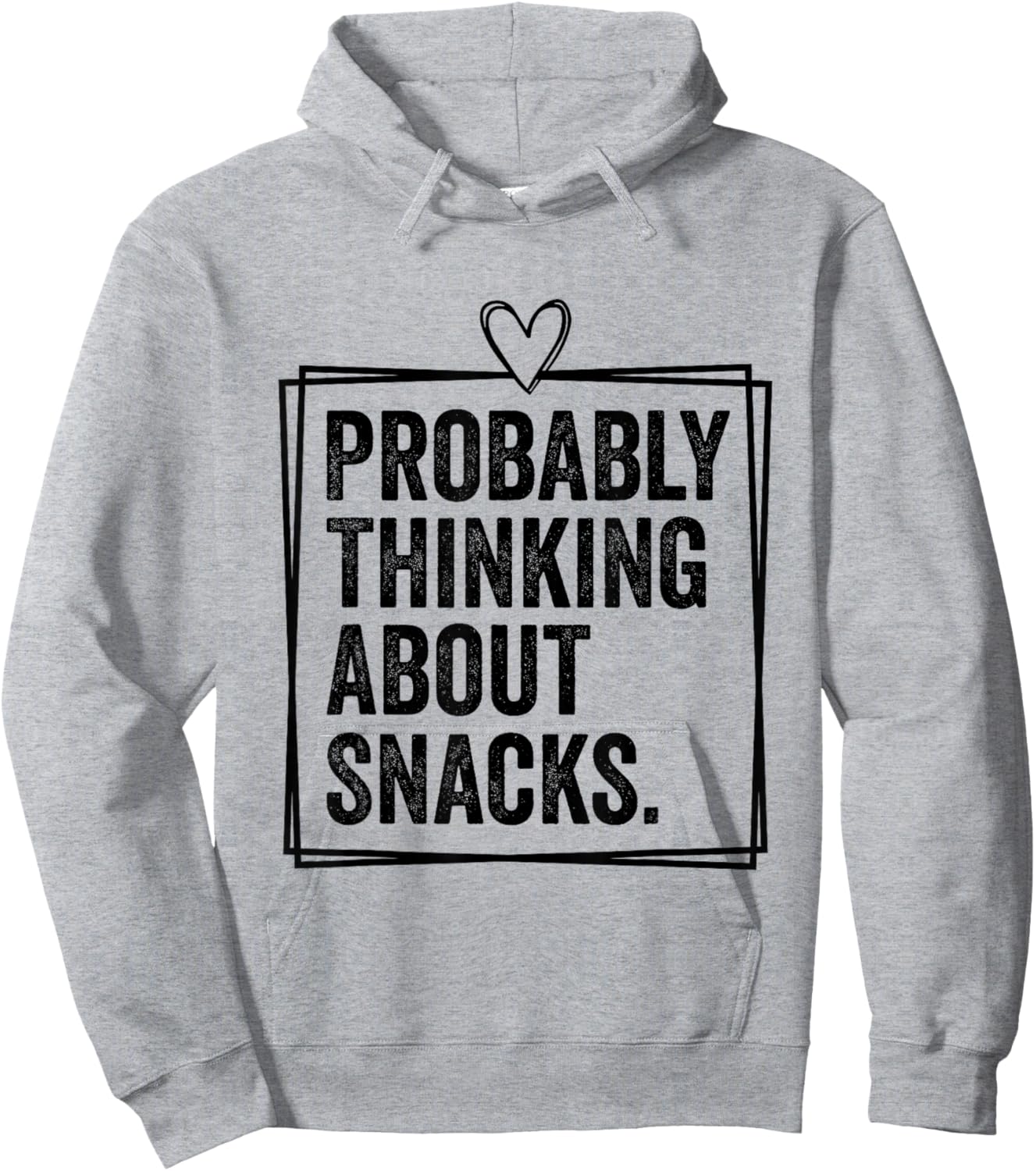 Probably Thinking About Snacks Funny Snacks Lovers Kids Hoodie - Hoodie | Ash
