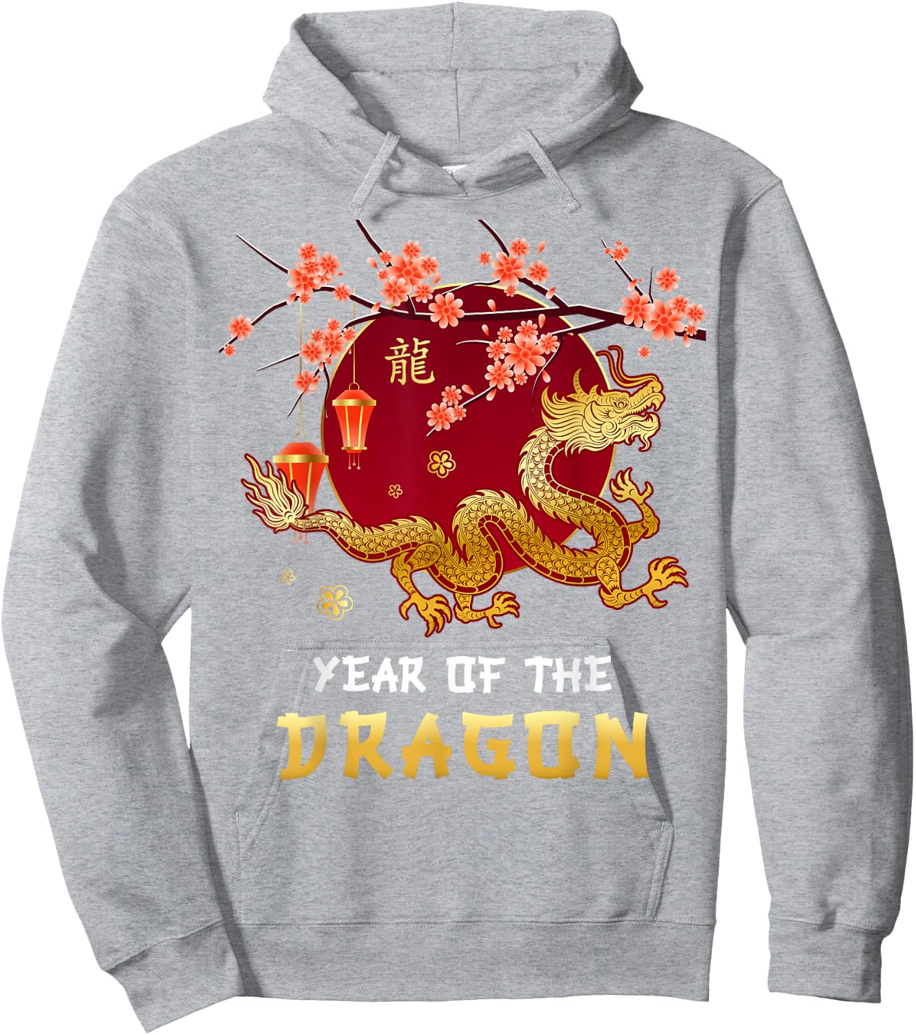 Year Of The Dragon Lunar New Year 2024 Hoodie - Hoodie | Ash