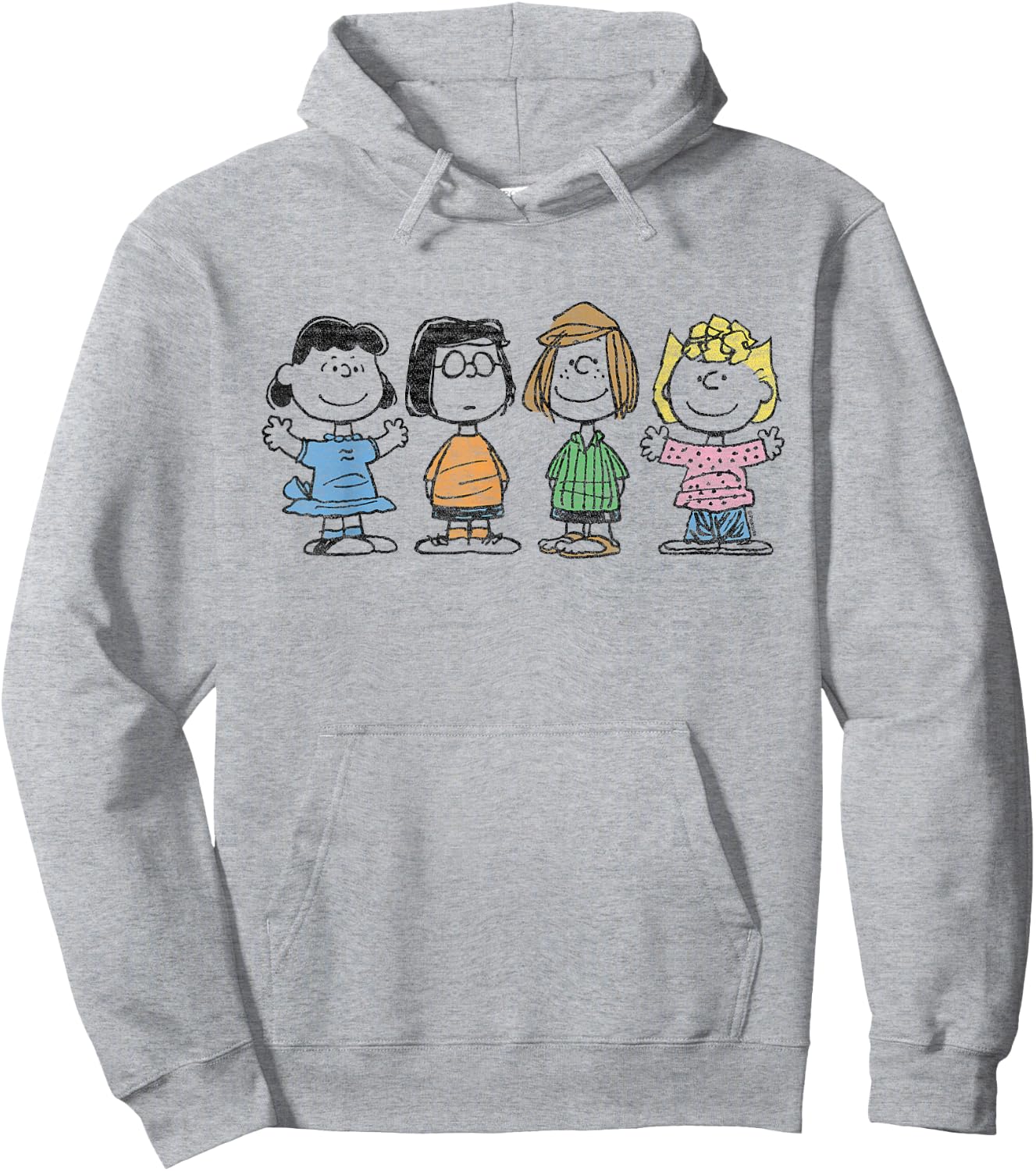 Peanuts - Lucy Marcie Peppermint Patty Sally Girls Group Hoodie - Hoodie | Ash