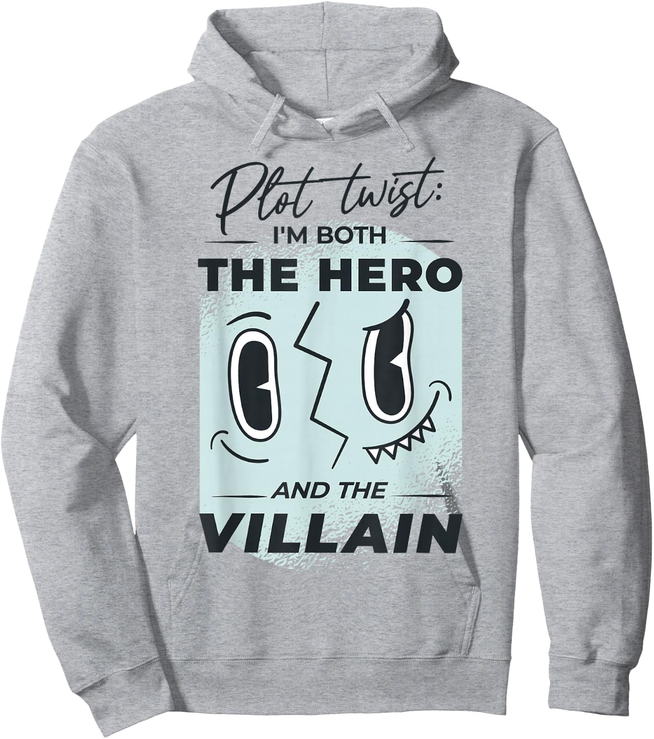 Hero And Villain Mask Hoodie - Hoodie | Ash
