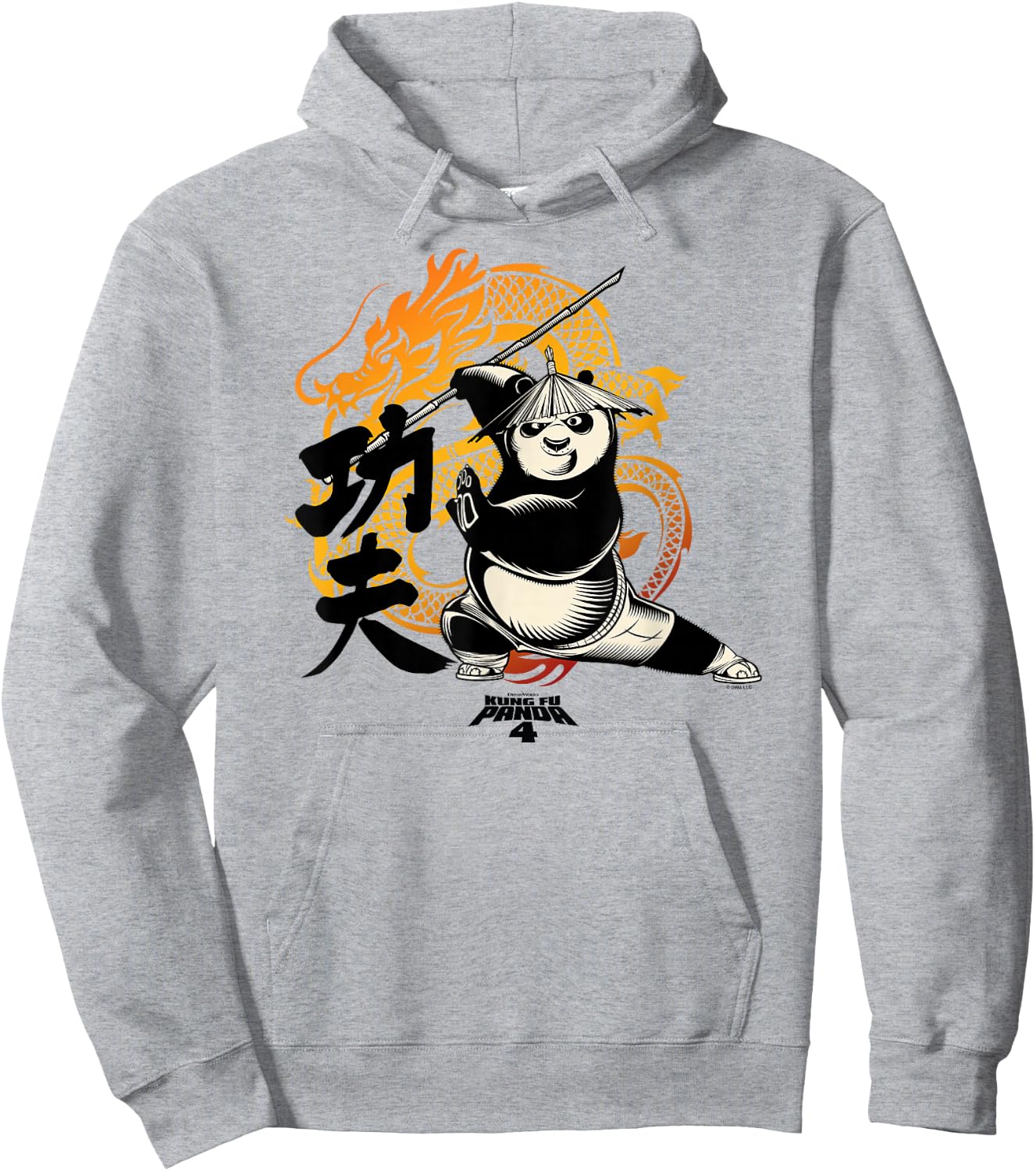 Kung Fu Panda 4 Master Po Dragon Warrior Awesome Portrait Hoodie - Hoodie | Ash