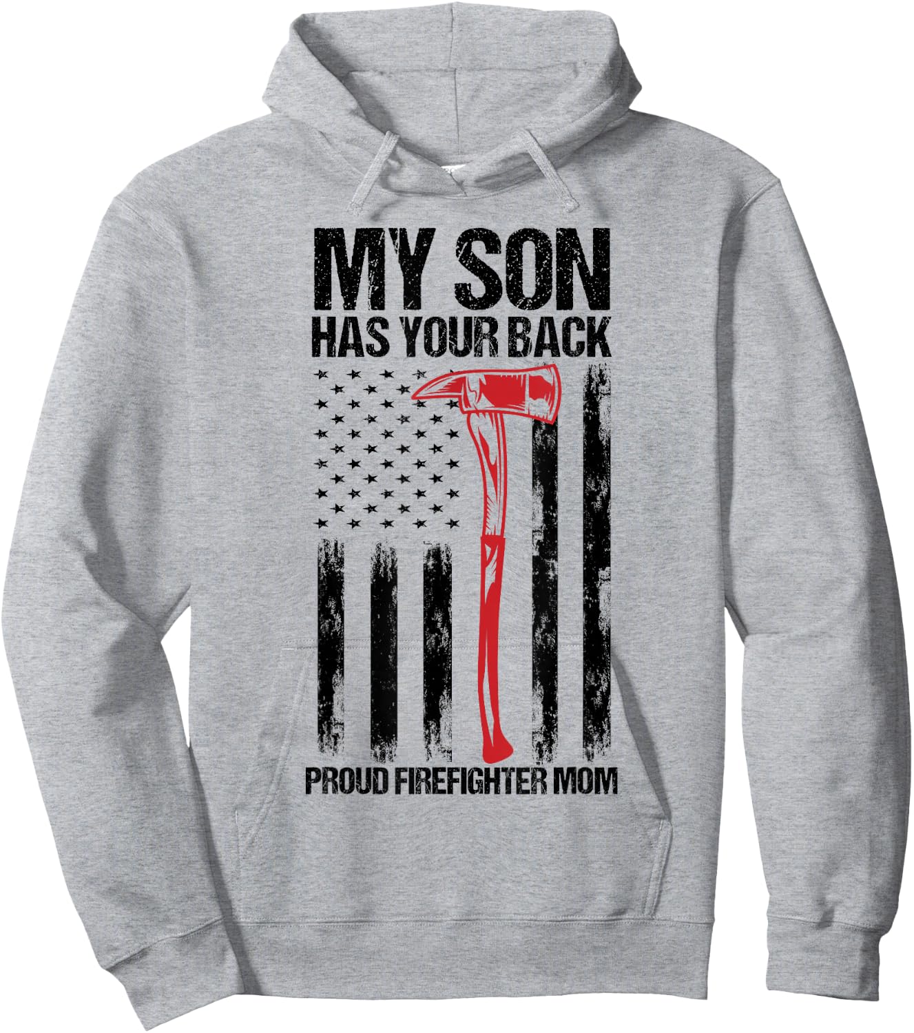 Firefighter Mom Gift Fire Department Hoodie - Hoodie | Ash