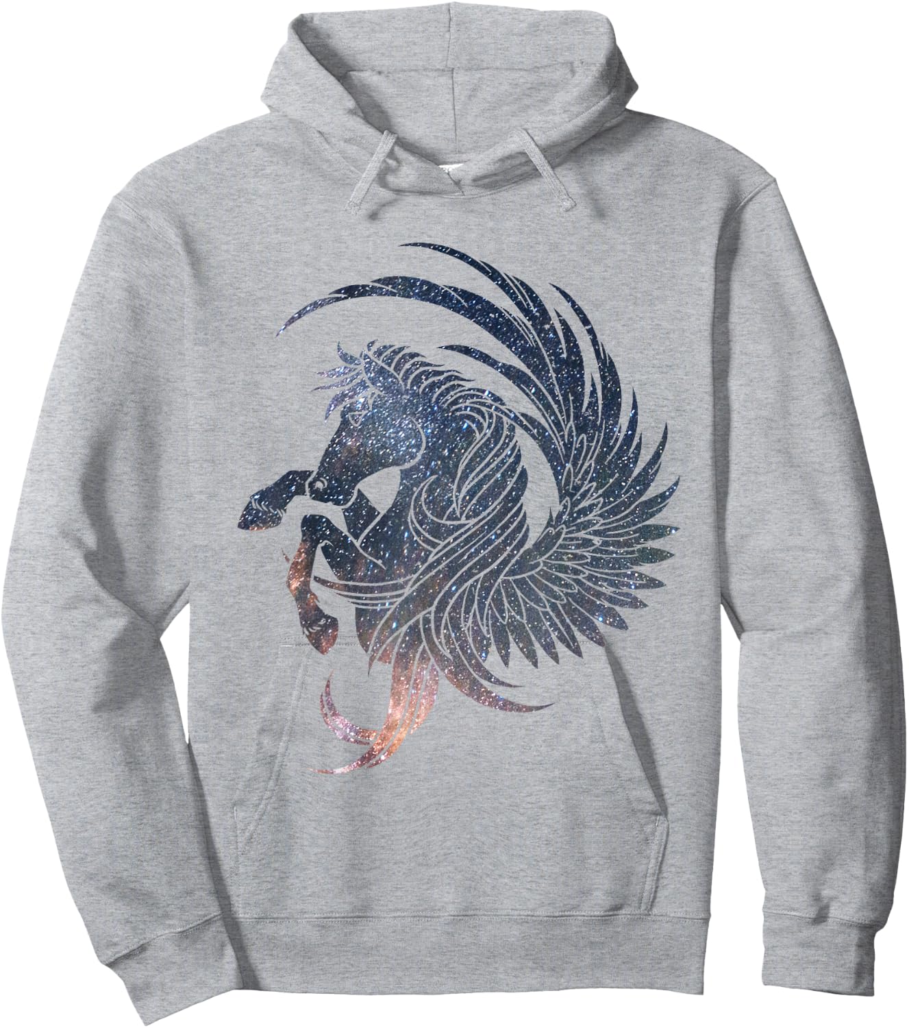 Mystical Pegasus starry sky Hoodie - Hoodie | Ash