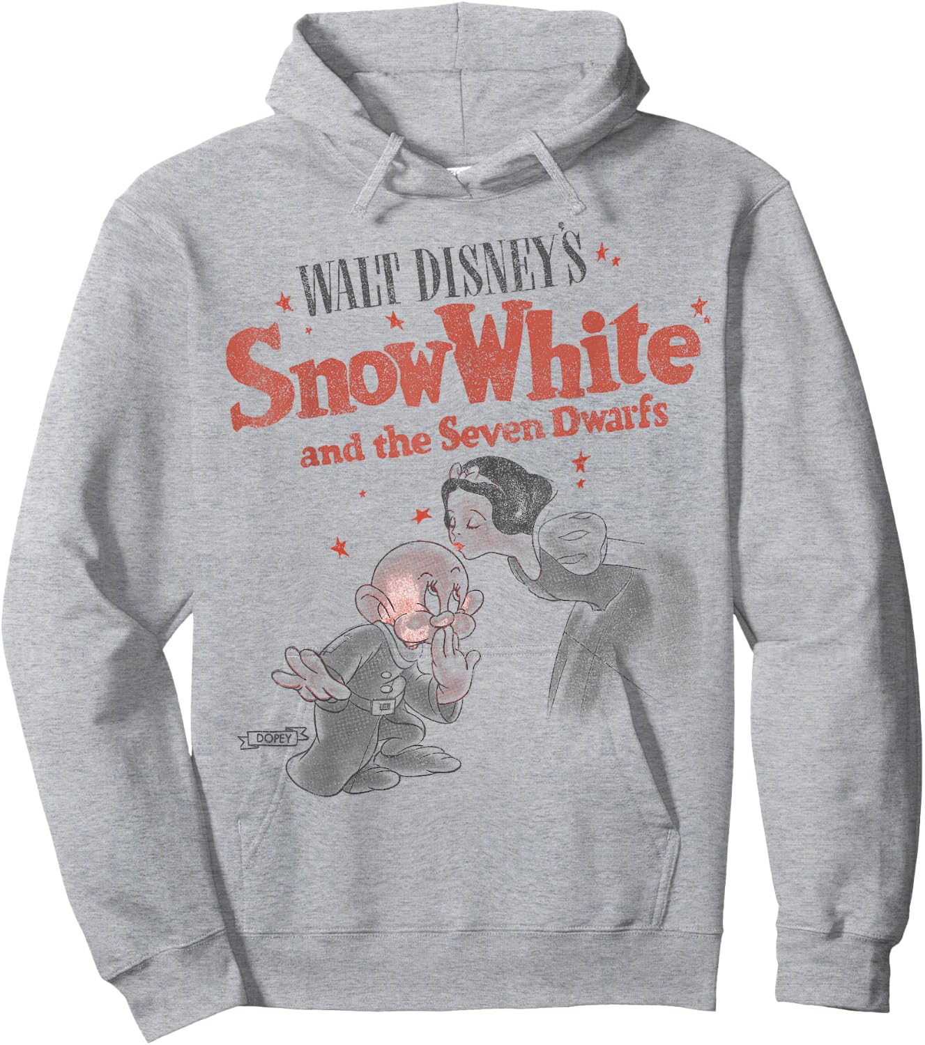 Disney Snow White & Dopey Distressed Portrait Small Hoodie - Hoodie | Ash