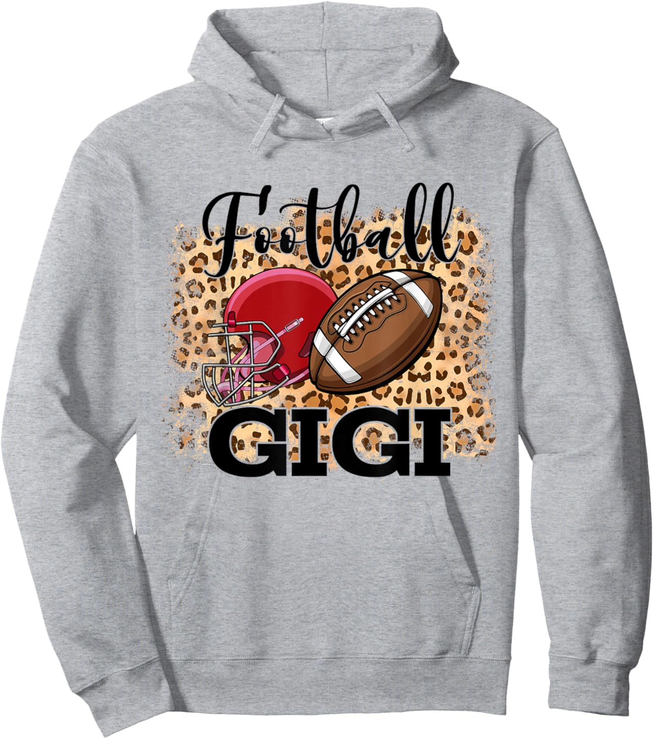Leopard Football Sport Football Gigi Hoodie - Hoodie | Ash