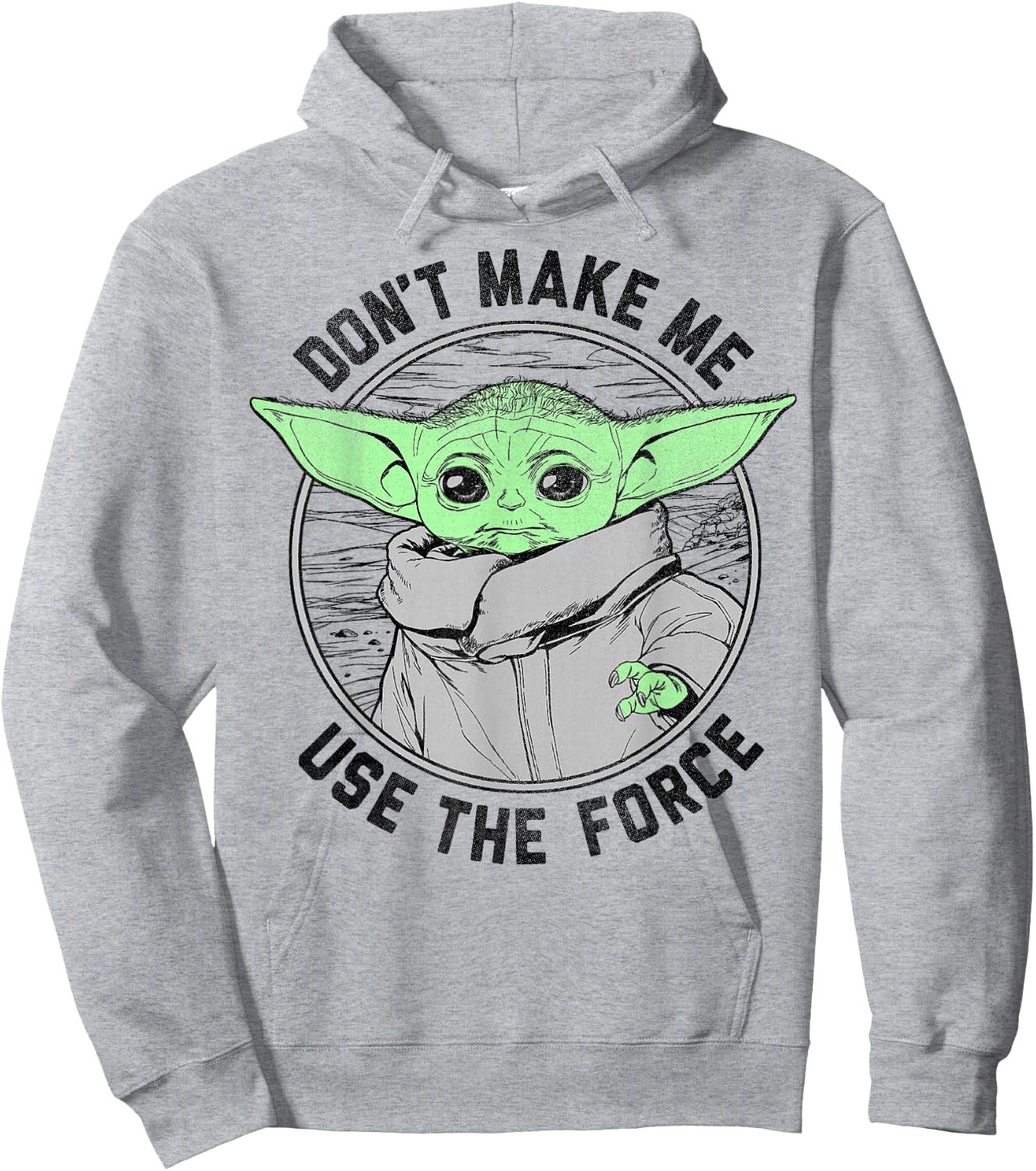 Star Wars: The Mandalorian Child Don't Make Me Use The Force Hoodie - Hoodie | Ash
