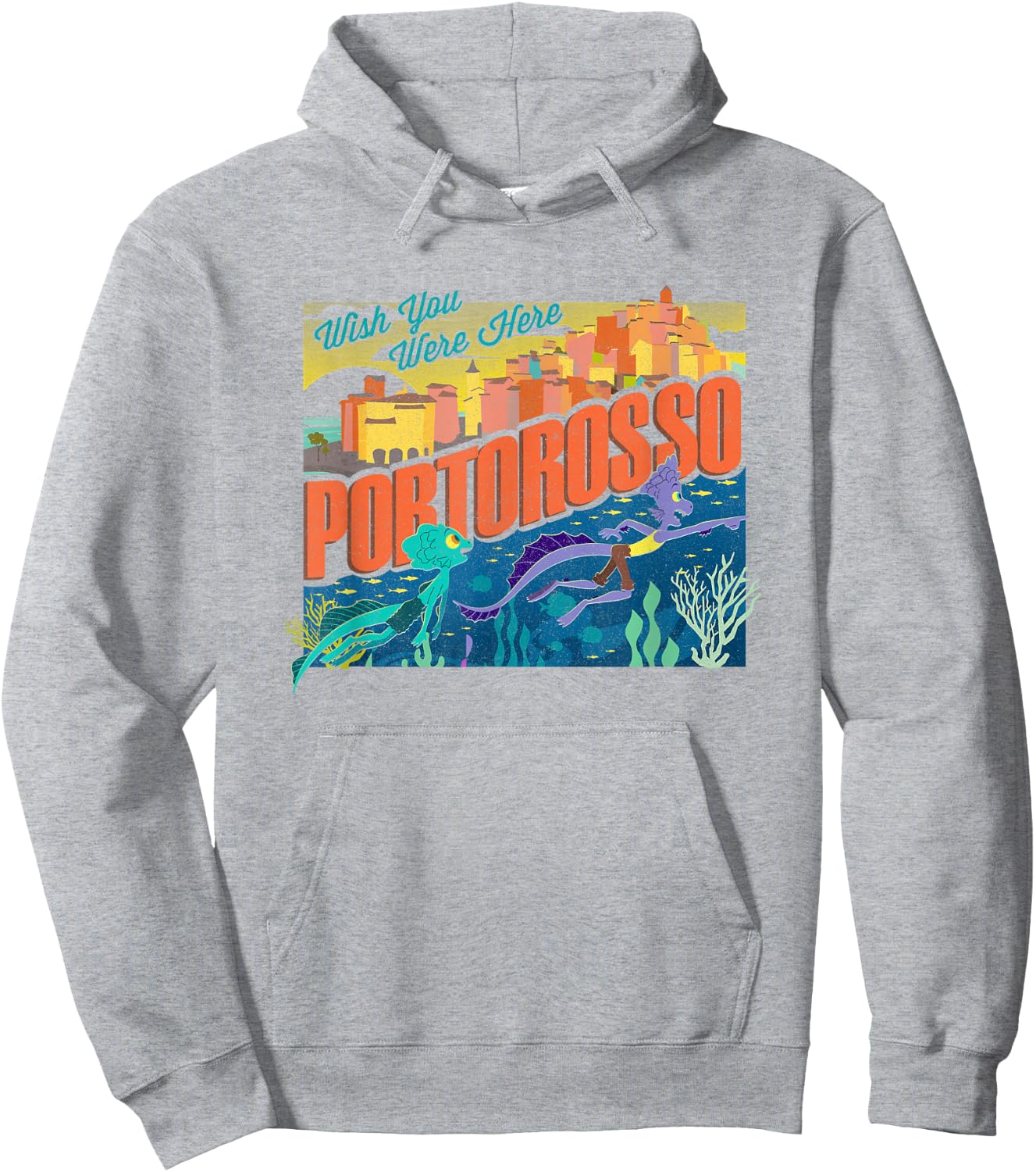 Disney Pixar Luca Portorosso Wish You were Here Hoodie - Hoodie | Ash