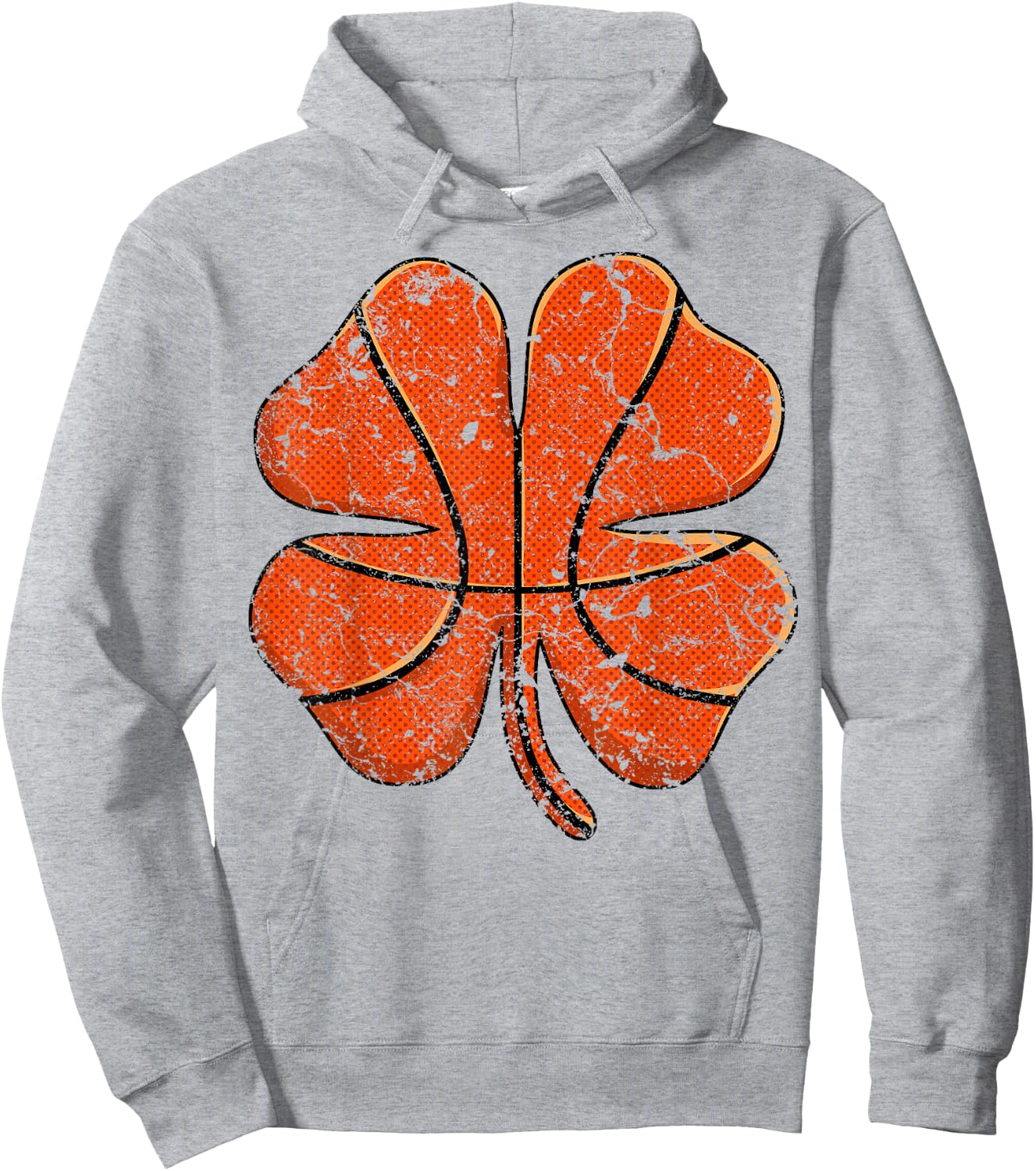 Basketball St Patricks Day Boys Men Shamrock Ball Sport Gift Hoodie - Hoodie | Ash