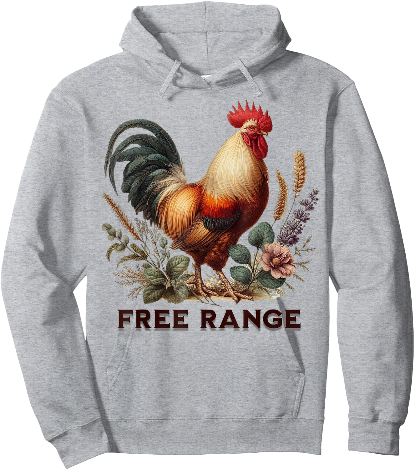 Free Range Kids Farm Field Trip Chicken Lover Gift Feral Hoodie - Hoodie | Ash