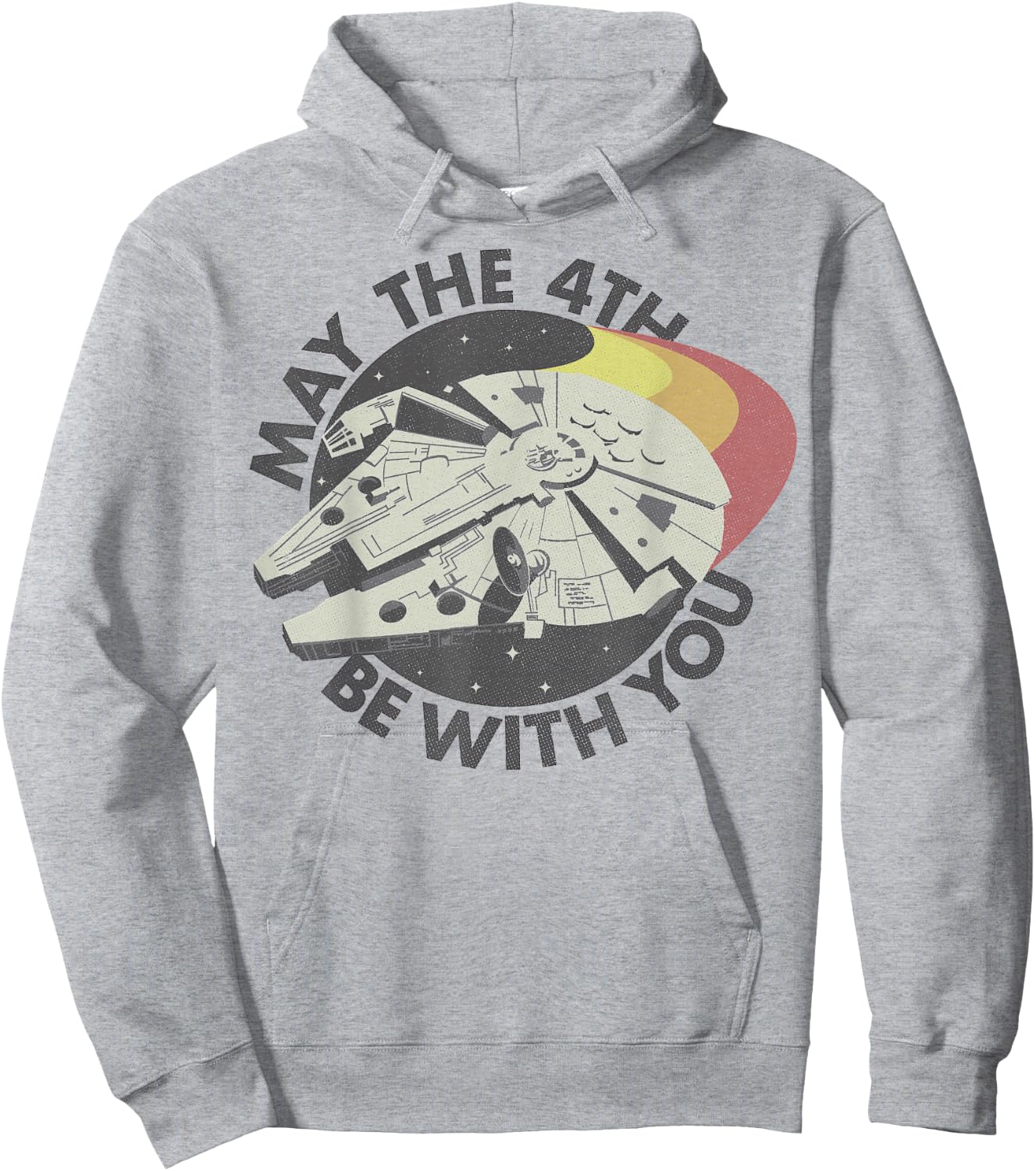 Star Wars Millennium Falcon May The 4th Be With You Retro Hoodie - Hoodie | Ash