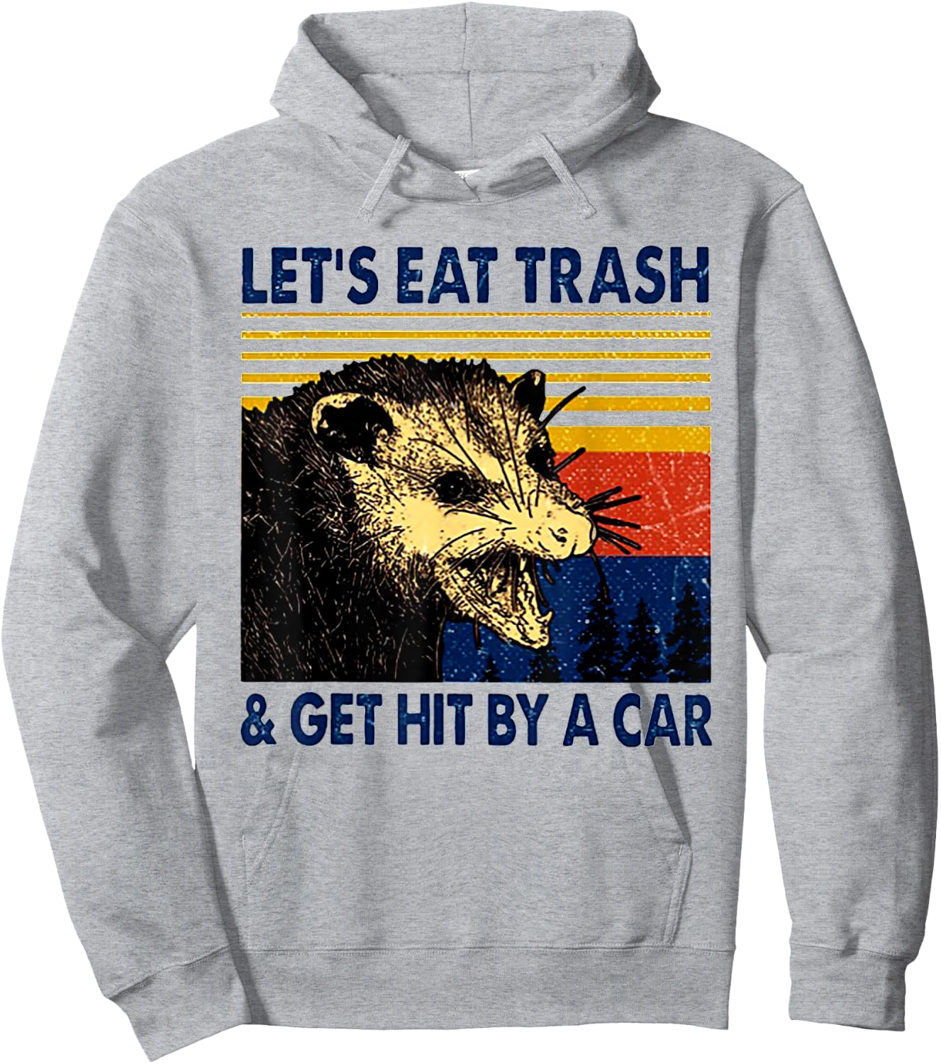 Let's Eat Trash And Get Hit By A Car Trash Panda Hoodie - Hoodie | Ash