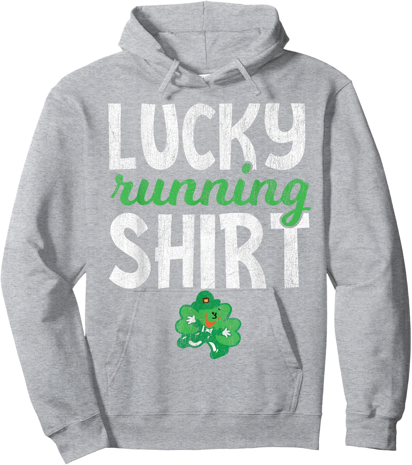 Lucky Running Shirt St Patricks Day Run Hoodie - Hoodie | Ash